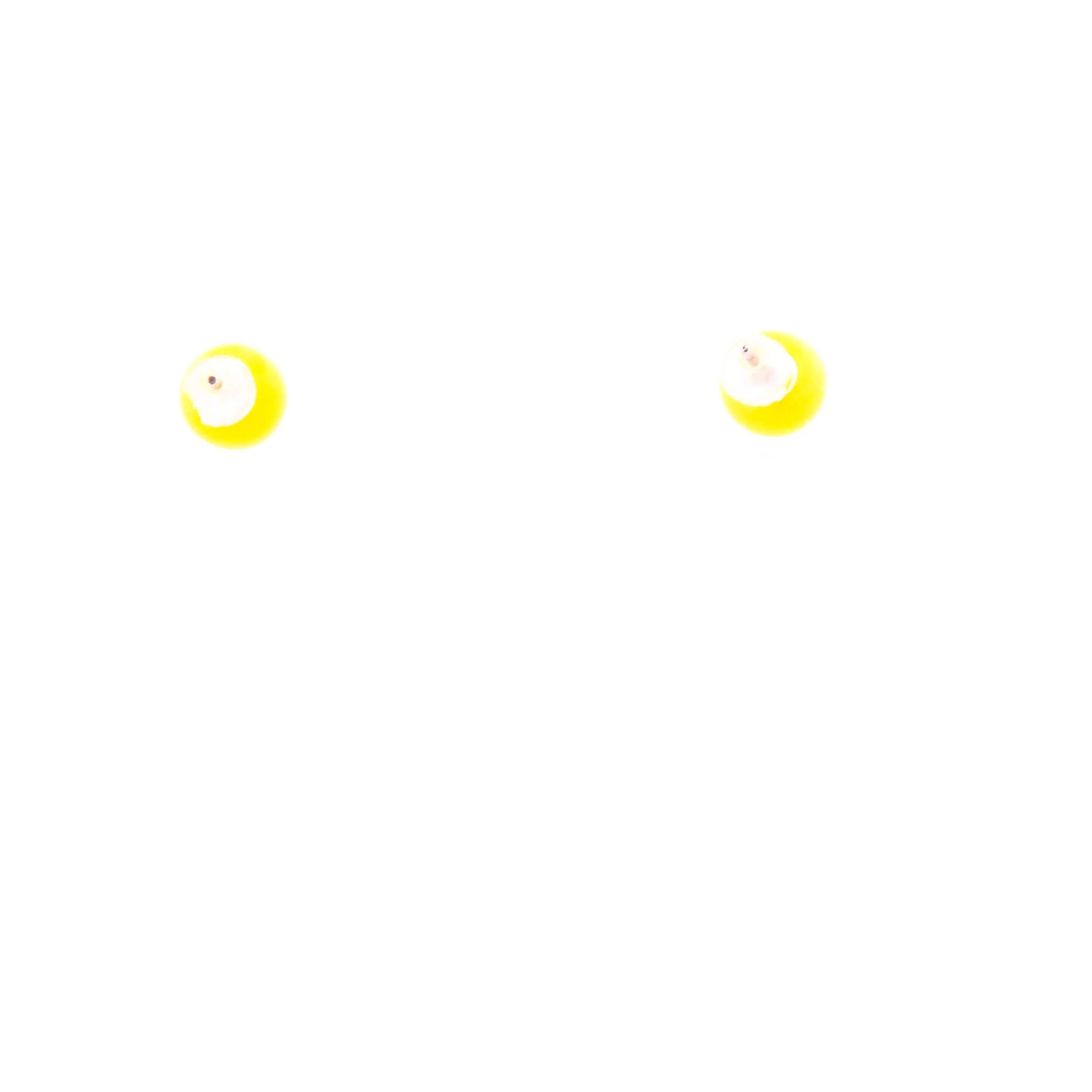 Bright Yellow 80s Stud Earrings - Image 5