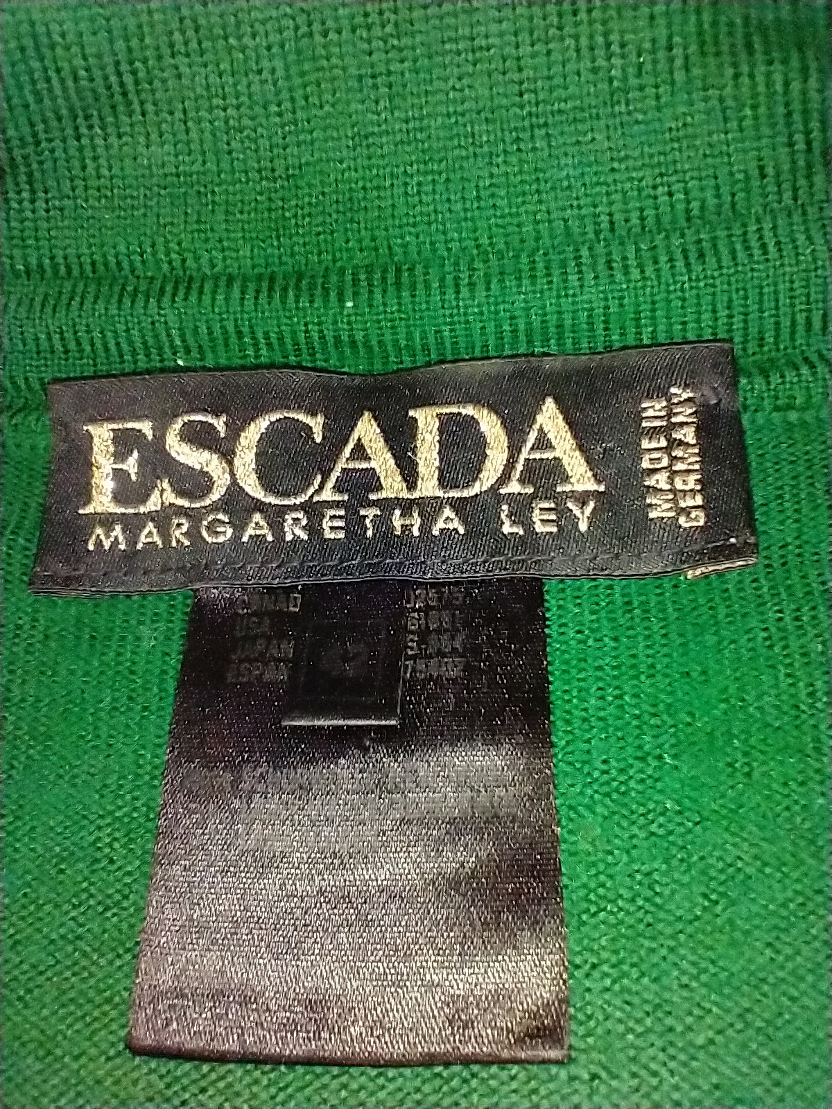 Brilliant Saturated Green Sweater By Escada - Image 4