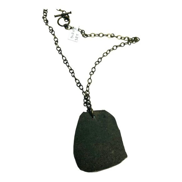 Broken China Leather Necklace Handcrafted with Floret China Tea Rose Japan Pattern - Image 8