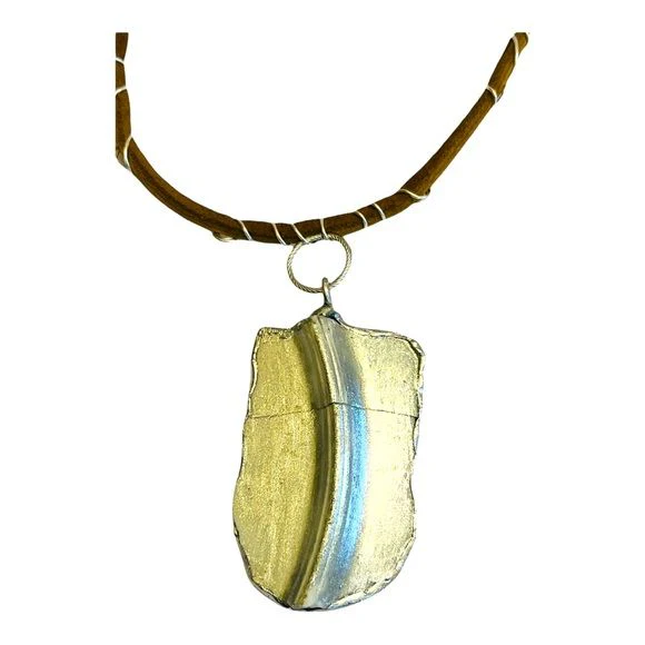 Broken China Pendant Handcrafted with Yellow Rose Vintage Harmony House Japan Plate - Image 10