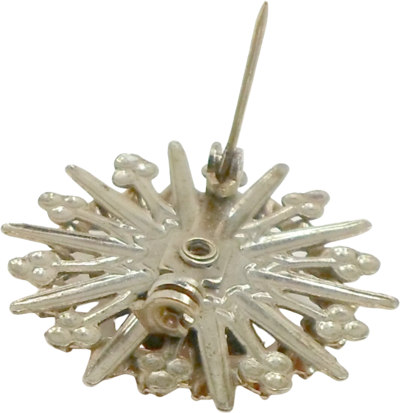 Brooch Pink Rhinestones Floral Pin - Image 2