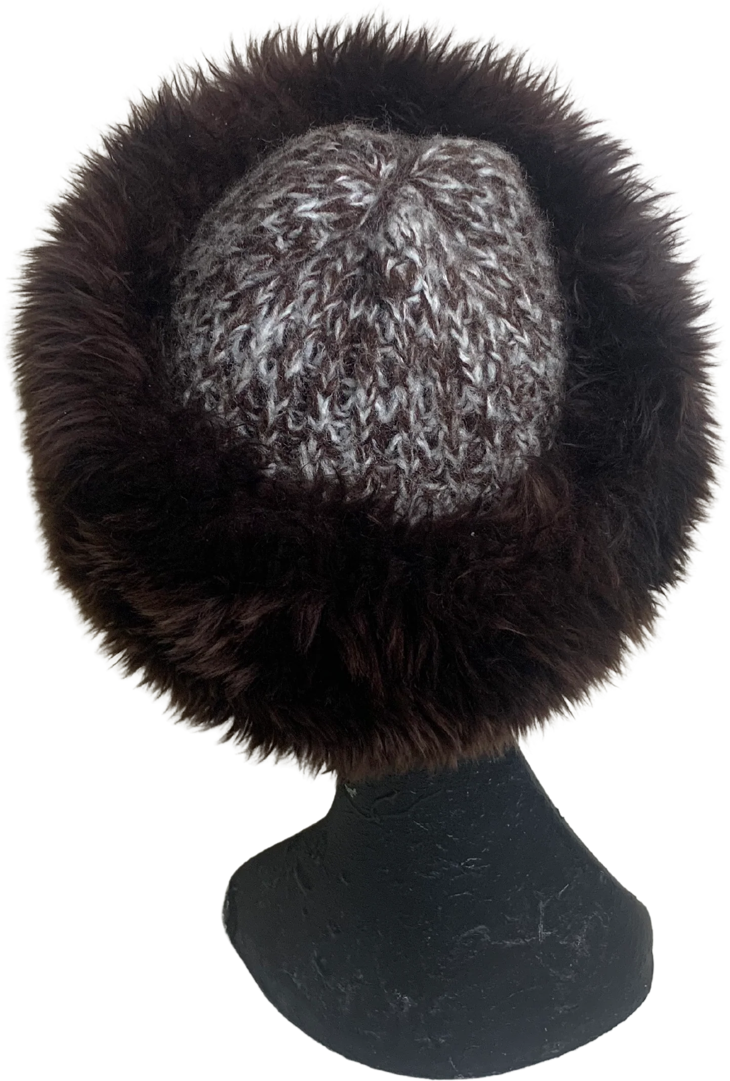 Brown Dyed Italian Lamb Sheepskin Shearling Hat - Image 2