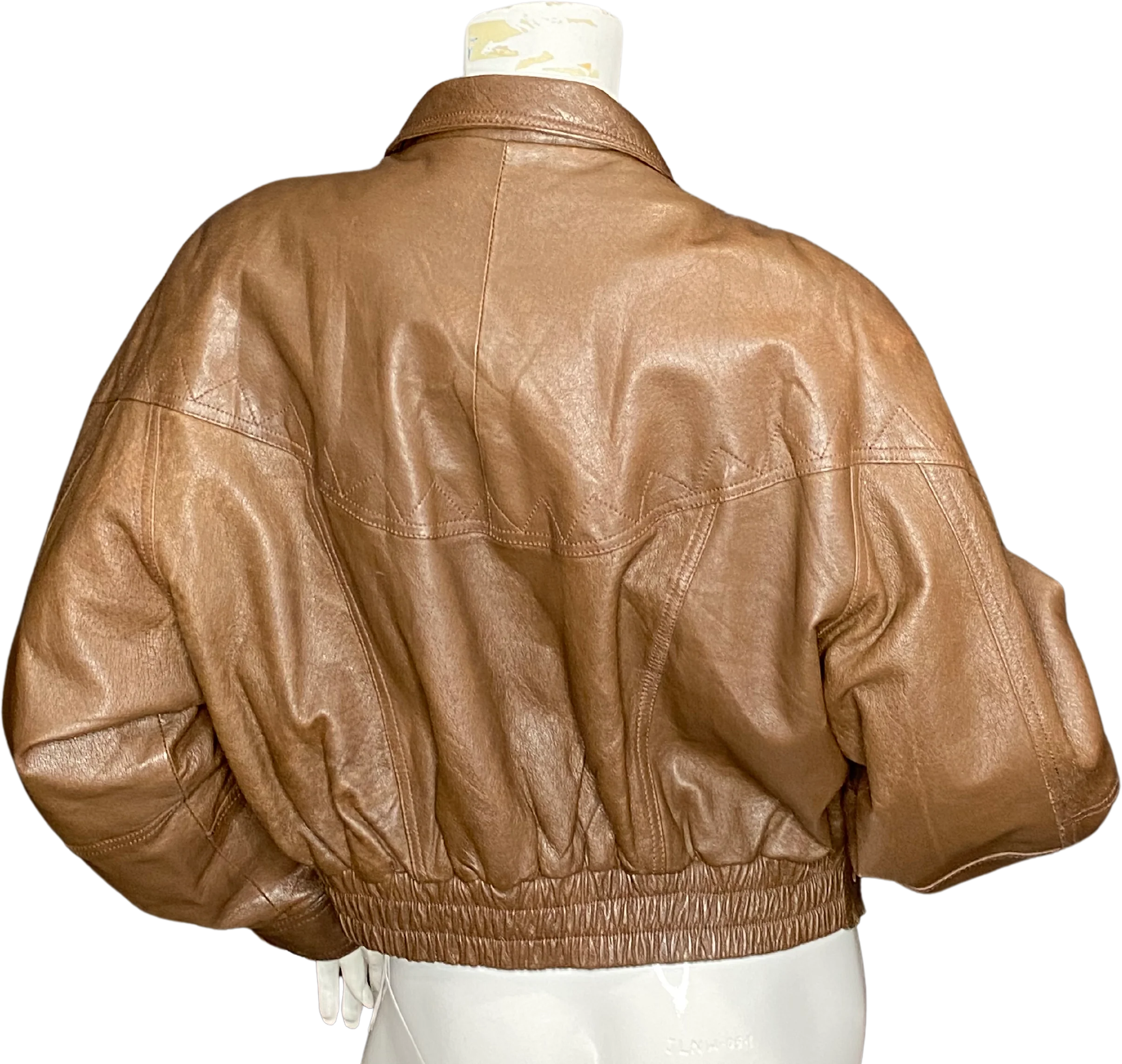 Brown Leather Bomber By Adventure Bound Originals - Image 2