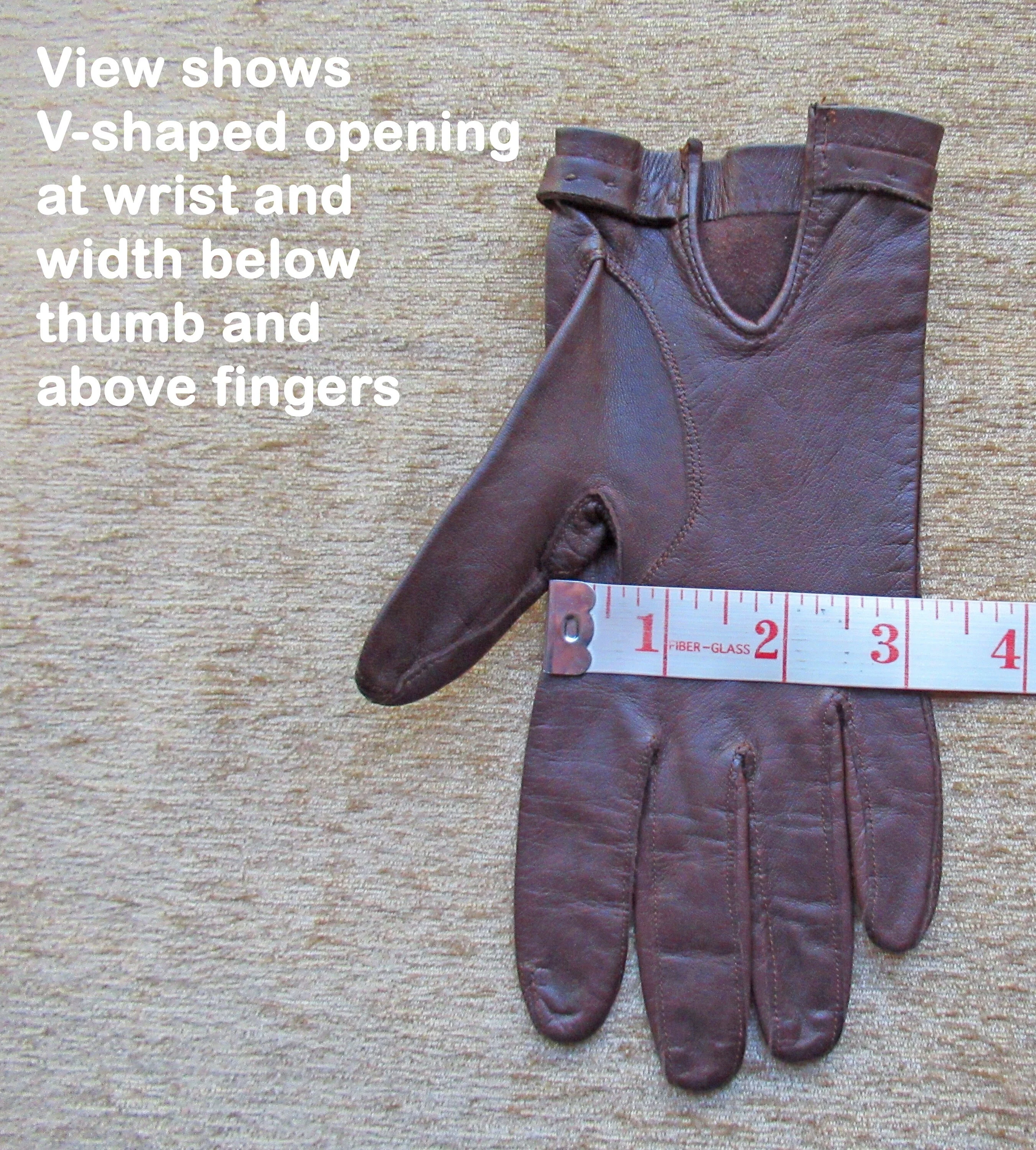 Brown Leather Gloves Dona Moania Cannion Wrist Length 8 Es Long Unlined Well Made Metal Trim At Wrist Super Soft Leather Vintage by Dona Moania - Image 3