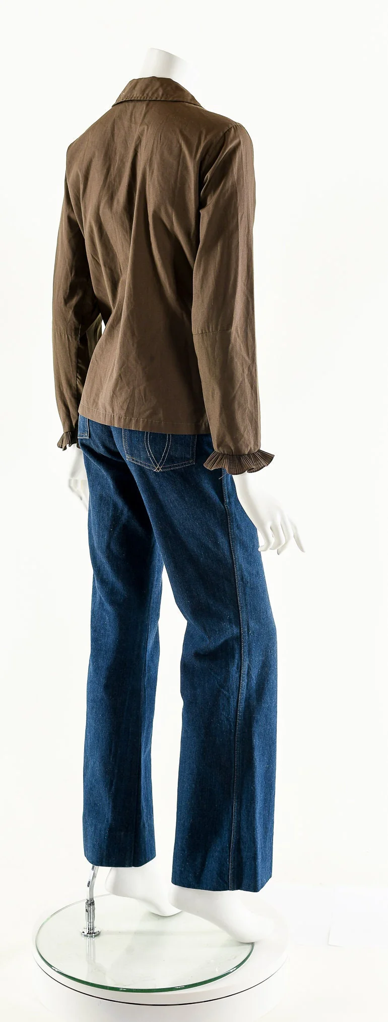 Brown Tuxedo Ruffled Dress Shirt by Ship N' Shore - Image 6