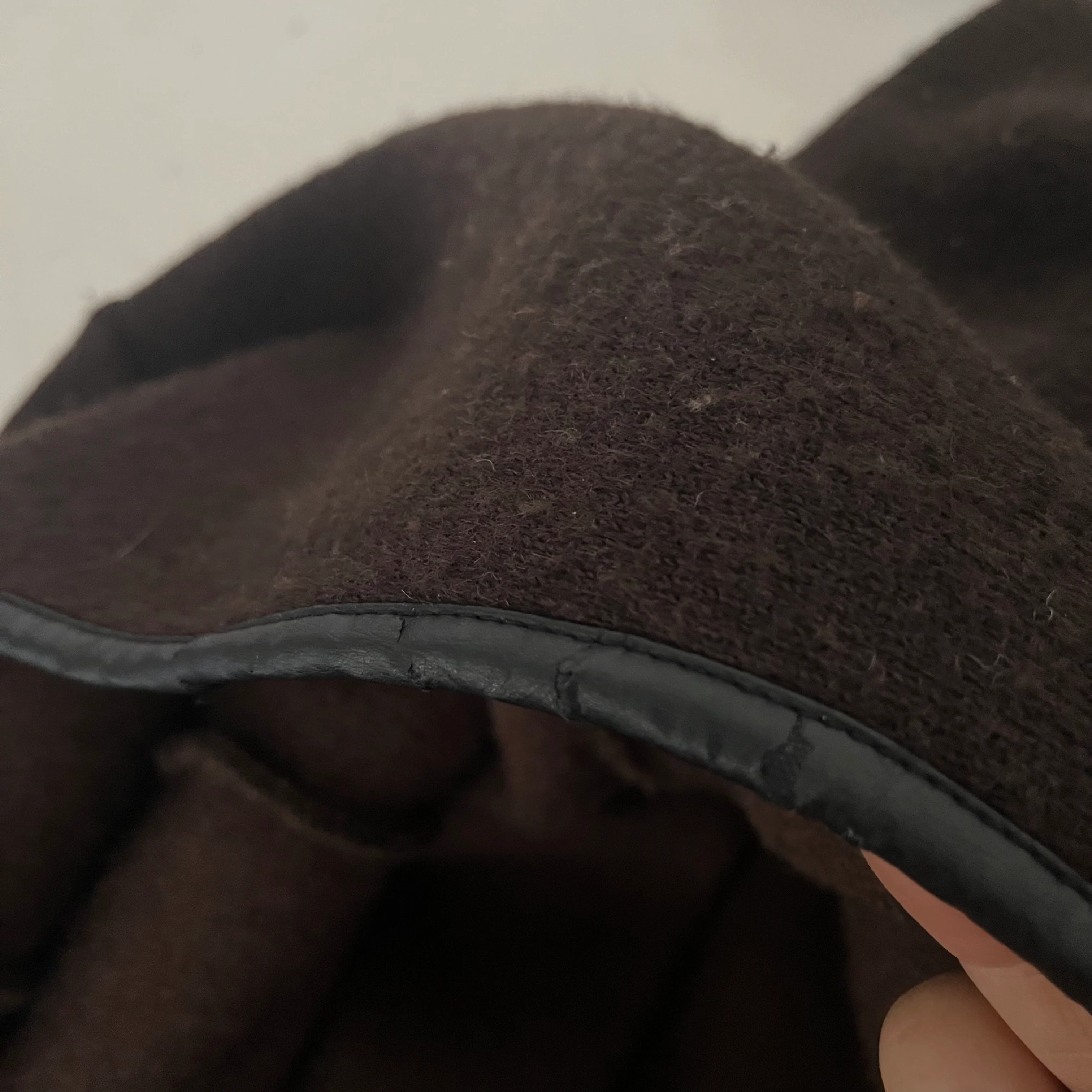 Brown Wool Coat Hood Snap Front Zip Pockets Xl By Herman Geist - Image 6