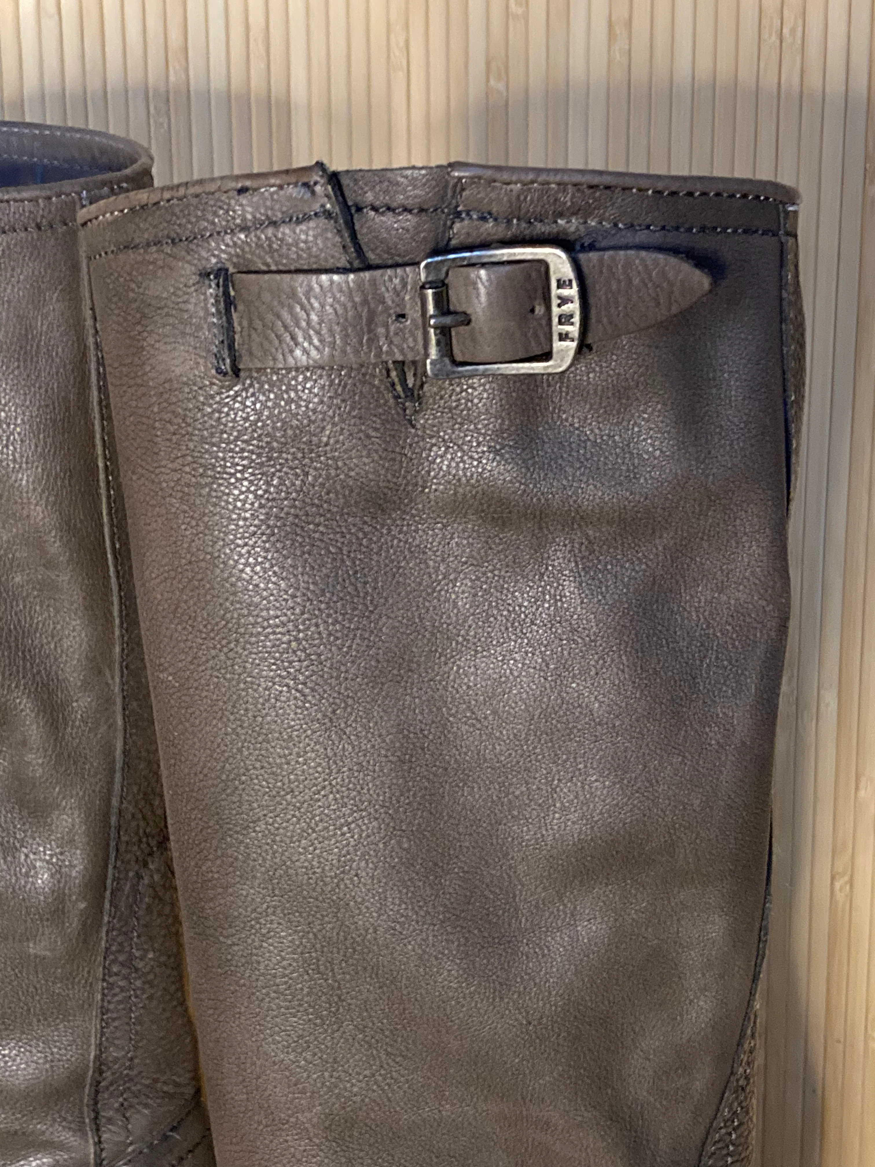 Buckled Knee Length Taupe Boots By Frye - Image 6