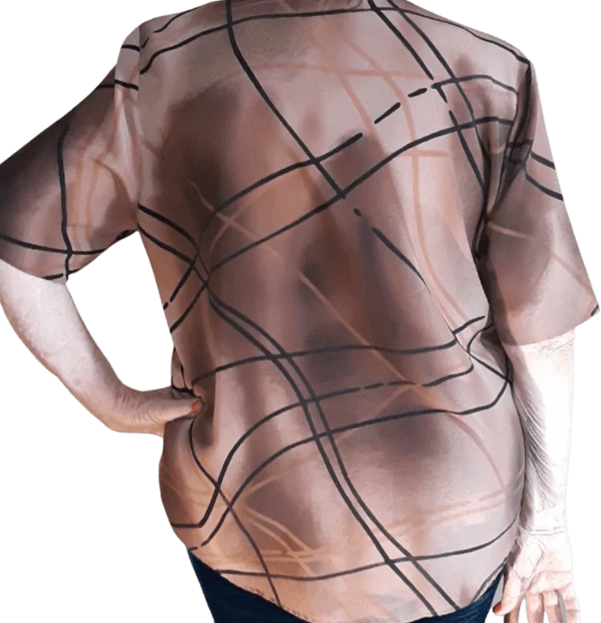 80's Abstract Button Up Blouse by Bultina - Image 2