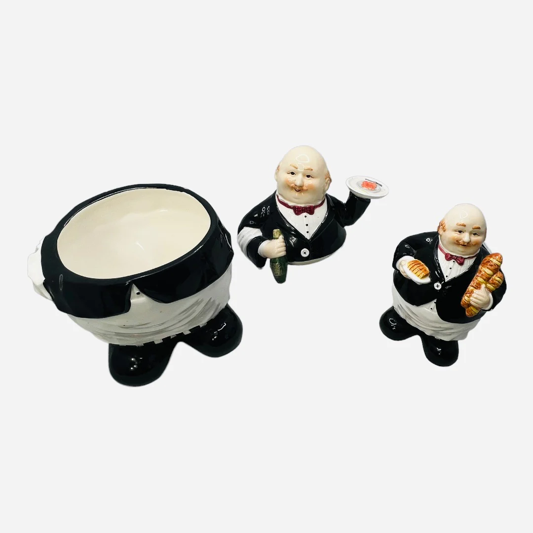 Butler Cookie Jar and Matching Utensil Holder Nwt by The Garden Collection - Image 3