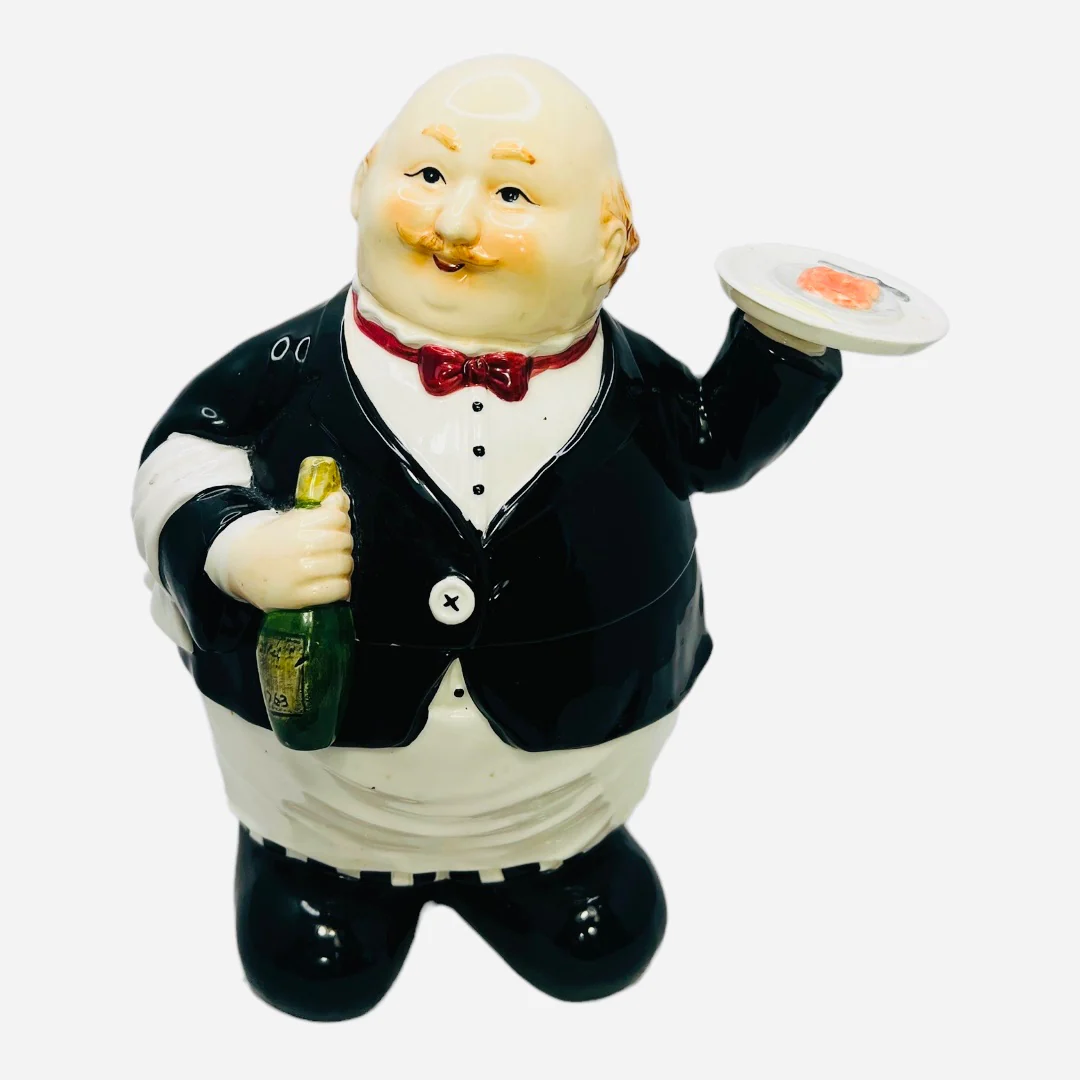 Butler Cookie Jar and Matching Utensil Holder Nwt by The Garden Collection - Image 7