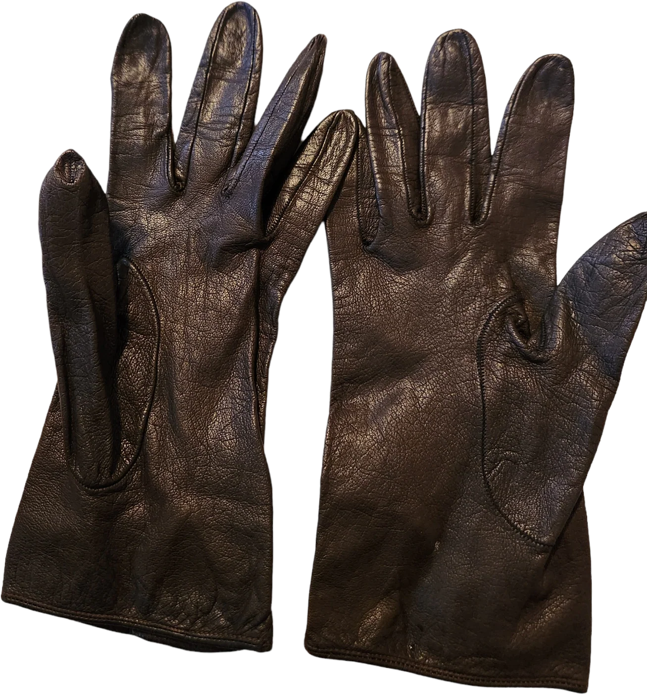 Butter Soft Chocolate Brown Leather Driving Gloves - Image 2