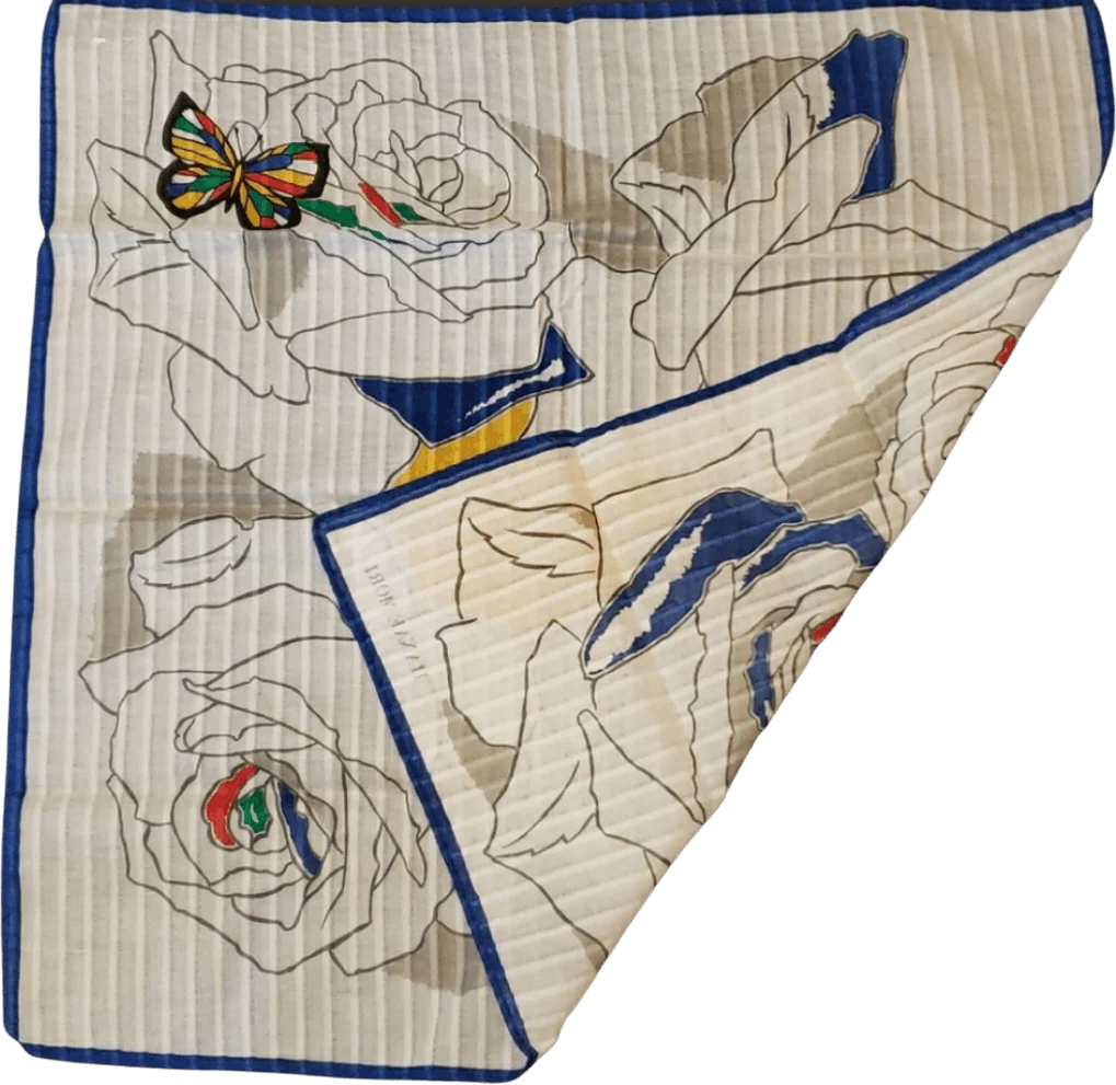 Butterfly Flowers Silk Scarf by Hanae Mori - Image 2
