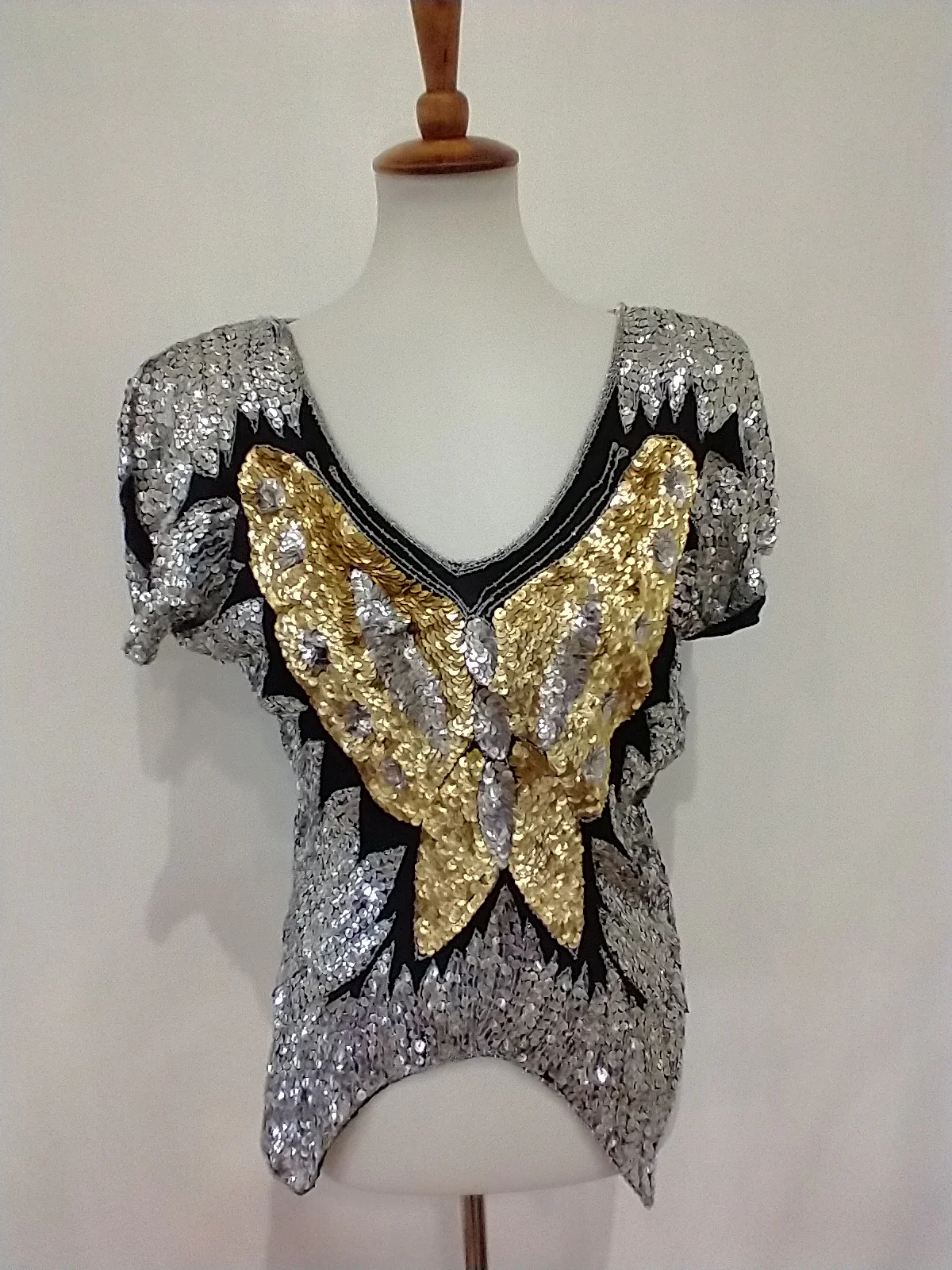 Butterfly Sequined Blouse By Orlet's - Image 7