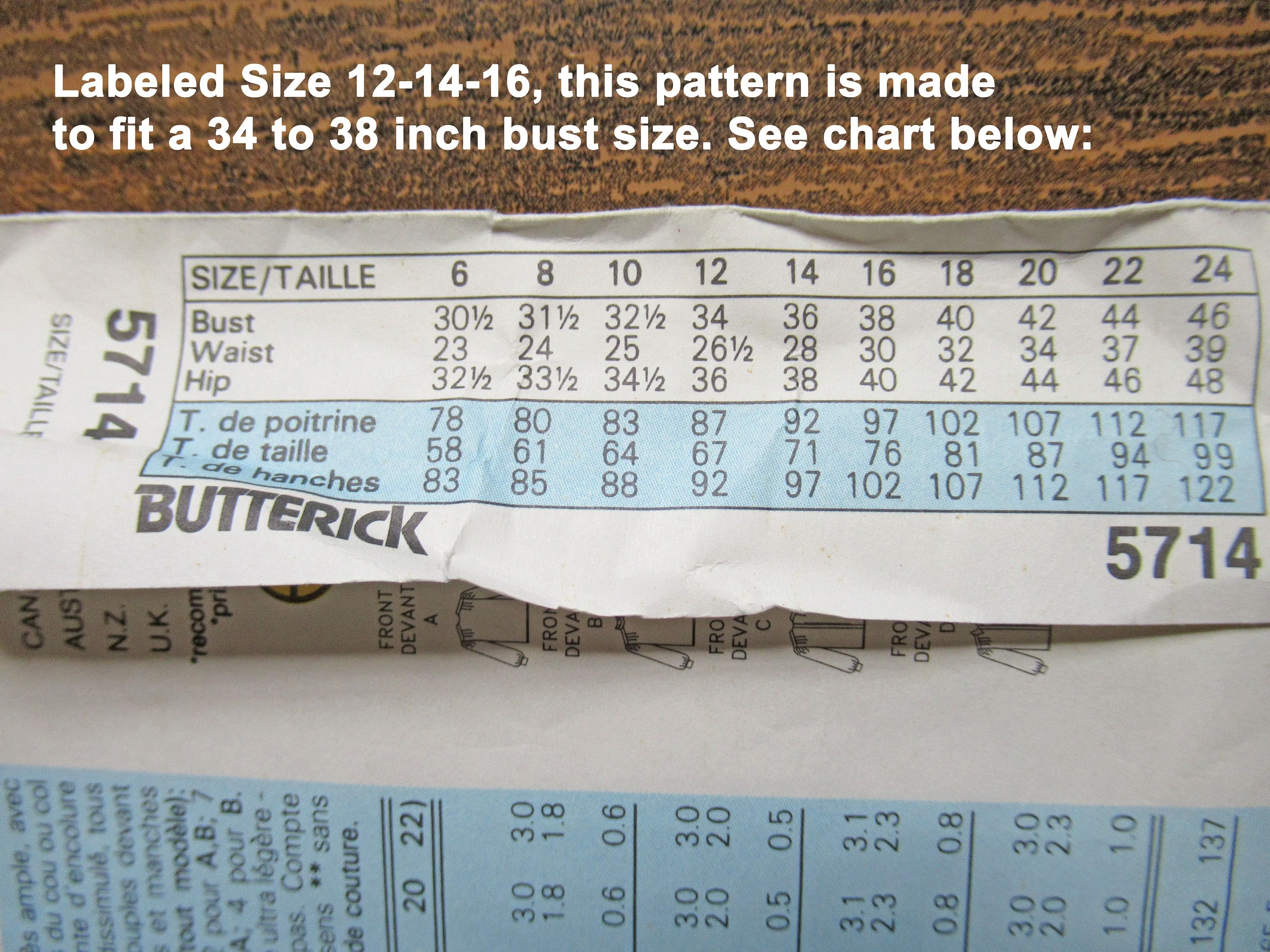 Butterick Yes! It's Easy 5714 Pattern 4 Versions, Loose Fitting Blouse, 1991, Uncut Complete Pattern with Directions, 34 - 38 Bust, Made Usa - Image 7