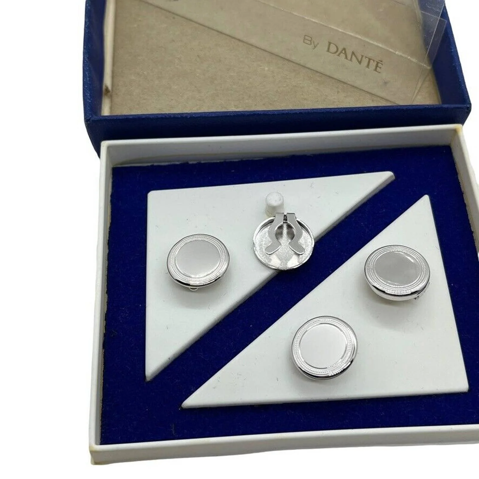 Button Covers Button Mates Silver Tone Vintage In Box Men Women Unsex by Danté - Image 9