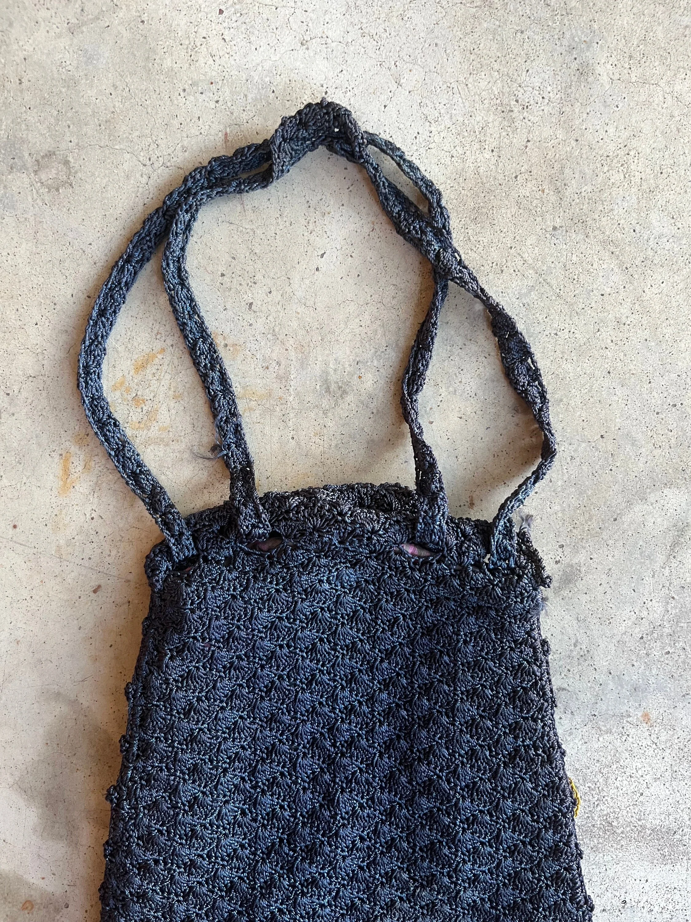 C. 10s-20s Crochet Purse Antique Vintage Edwardian Historical Fashion - Image 7