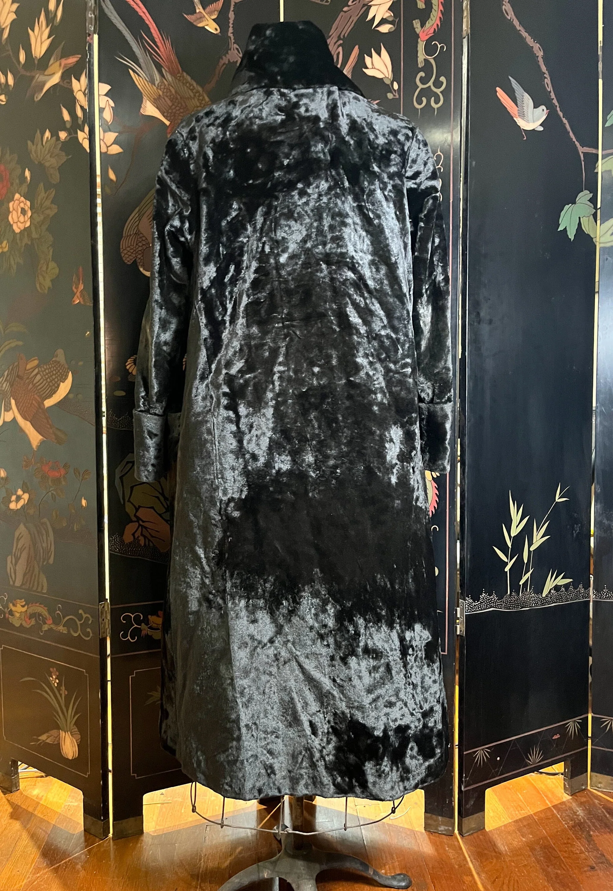C. 10s-20s Faux Seal Plush Coat Antique Clothing Edwardian Jacket Historical Fashion - Image 9