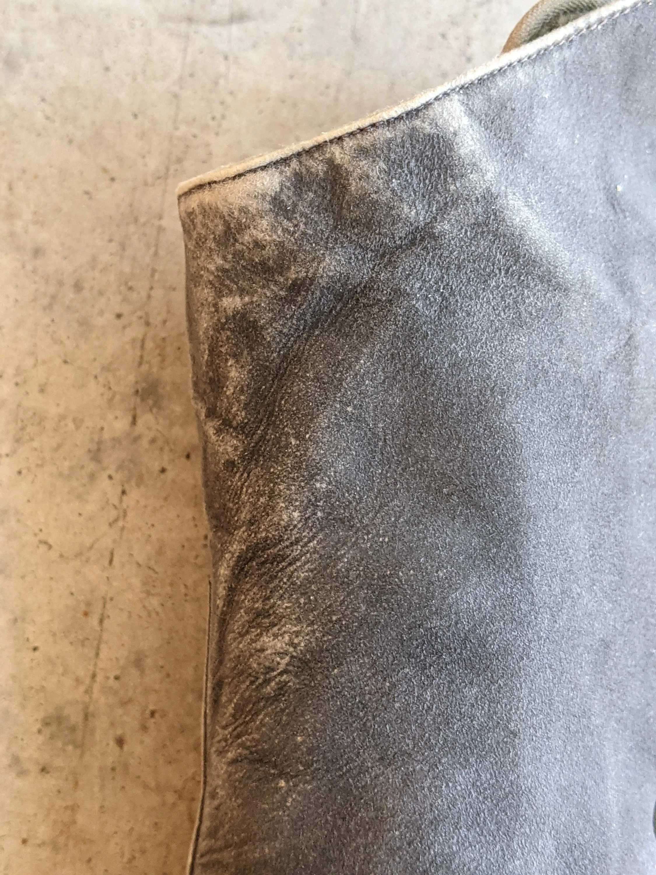 C. 10s-20s Gray Suede Boots Approx Sz 5 Antique Edwardian Victorian Shoes Historical Fashion Witchy Style - Image 10