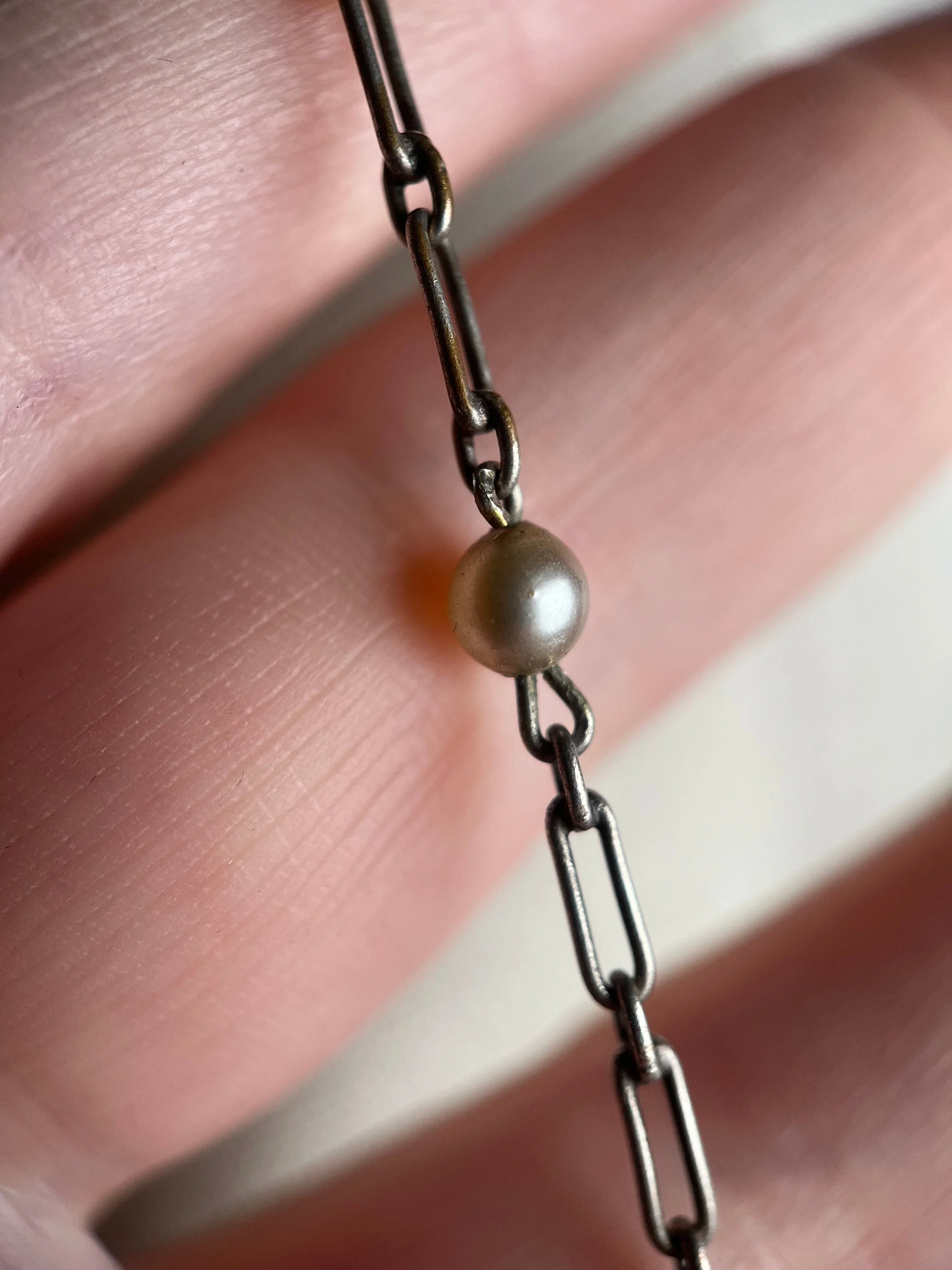C. 20s Silver Long Guard Chain Antique Necklace Vintage Jewelry - Image 5