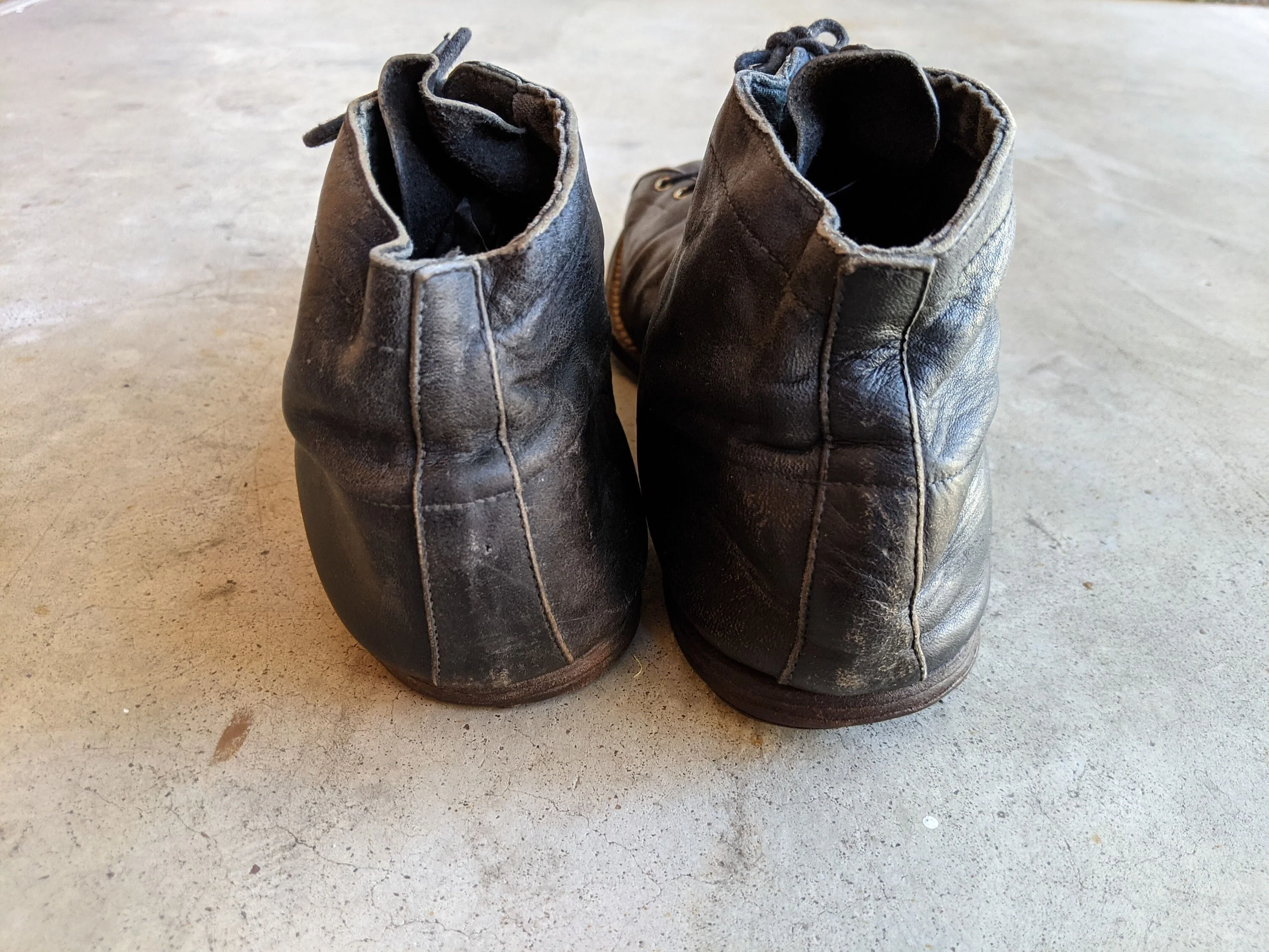 C. 30s Athletic Shoes Approx Sz. 8-8. 5 Vintage Boxing Shoes High Tops - Image 7