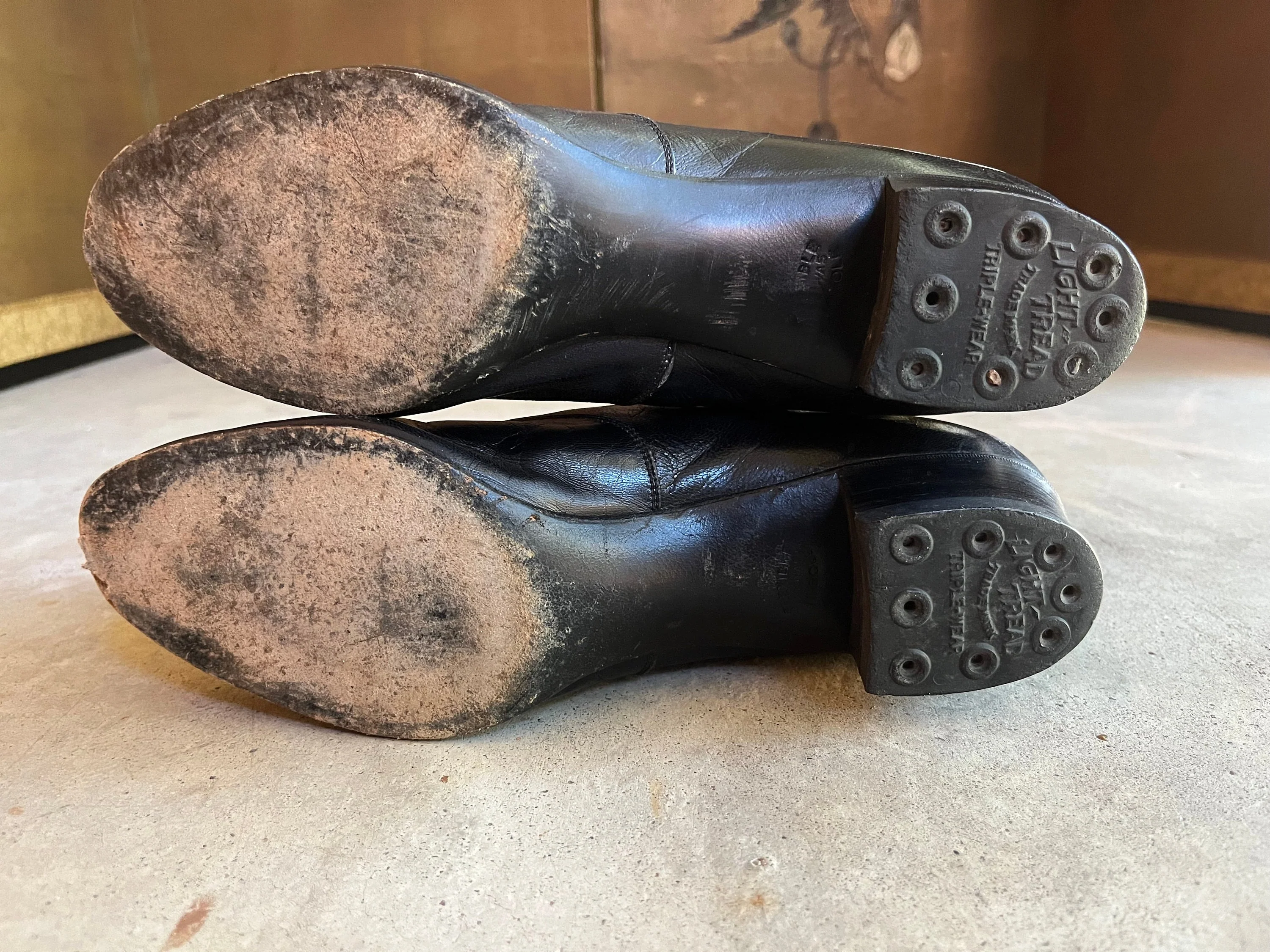 C. 30s Black Boots Approx Sz 7 Antique Shoes Vintage Clothing Historical Fashion - Image 8