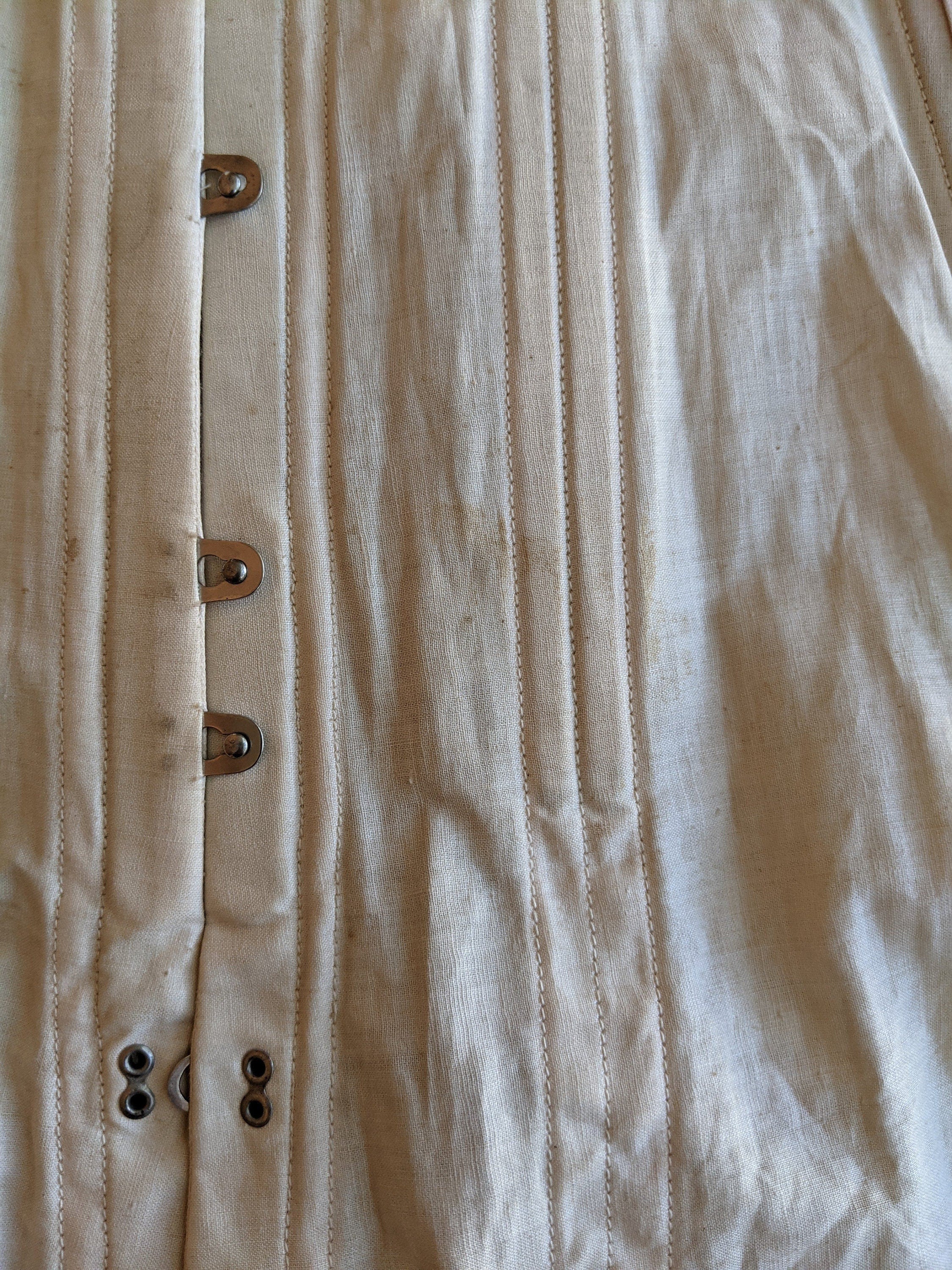 C. Late 10s Corset - 19" Waist Antique Edwardian Lingerie Historical Fashion - Image 3