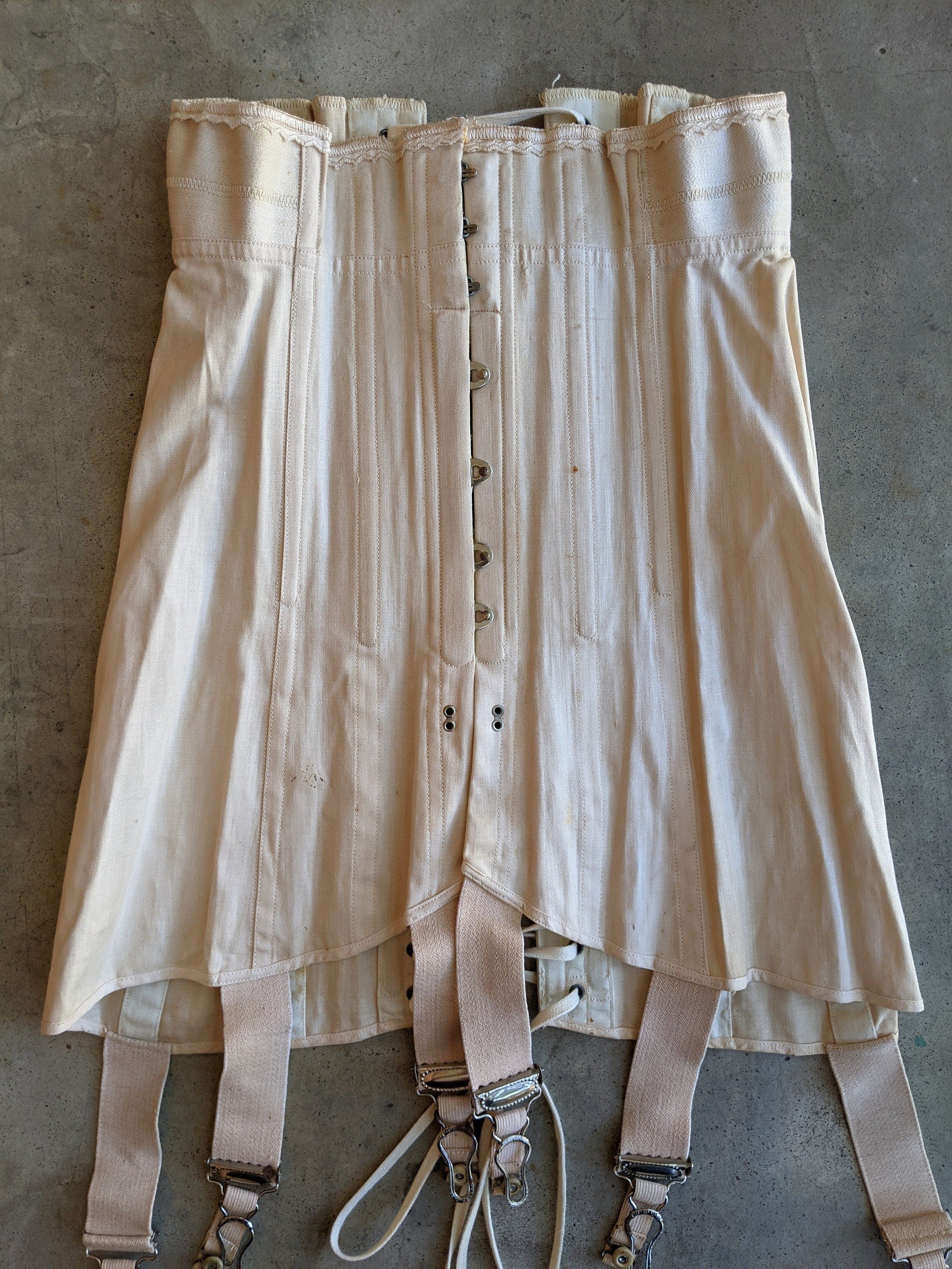 C. Late 10s Kabo Corset - 21" Waist Antique Edwardian Lingerie Historical Fashion - Image 2