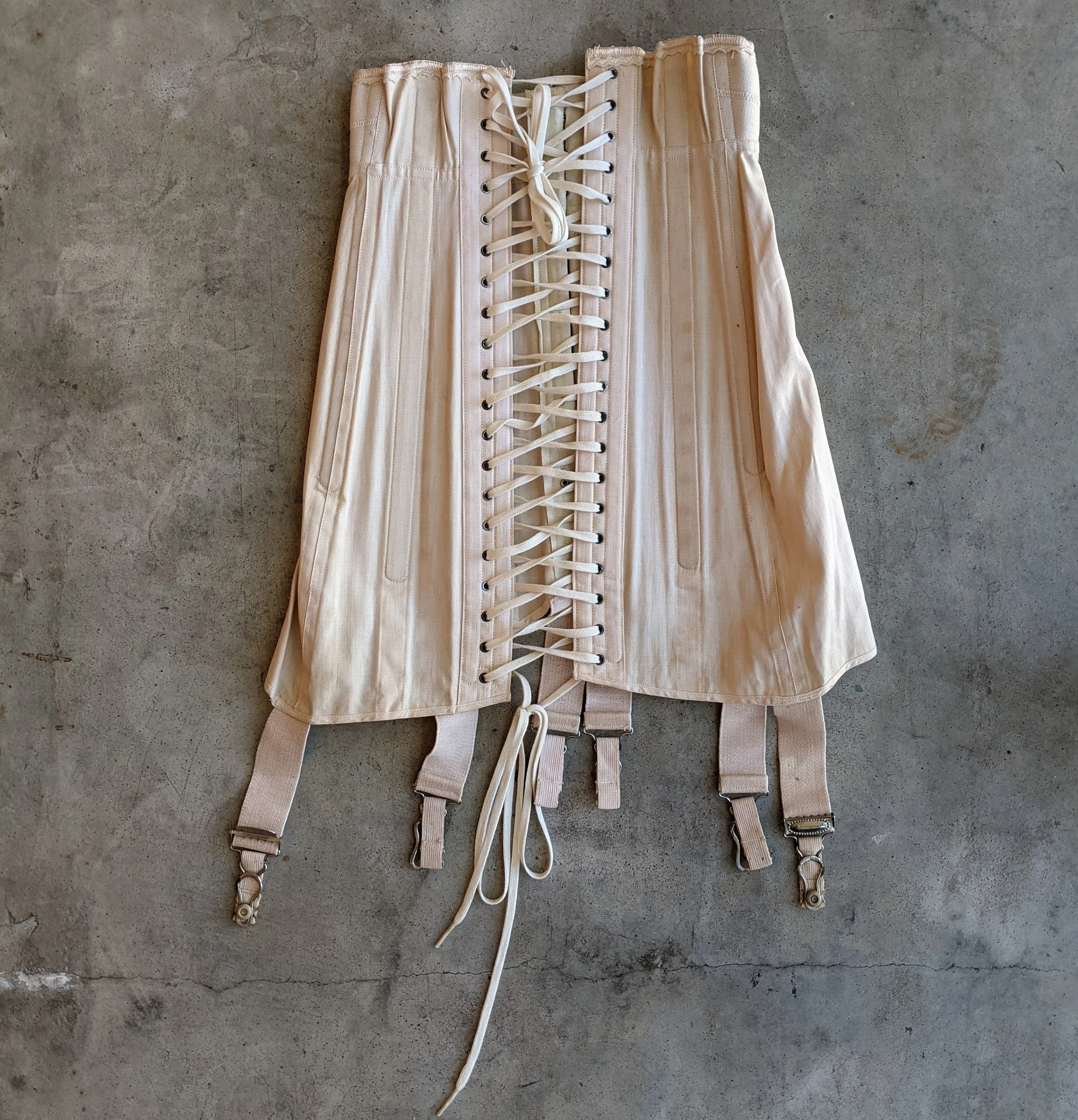 C. Late 10s Kabo Corset - 21" Waist Antique Edwardian Lingerie Historical Fashion - Image 6