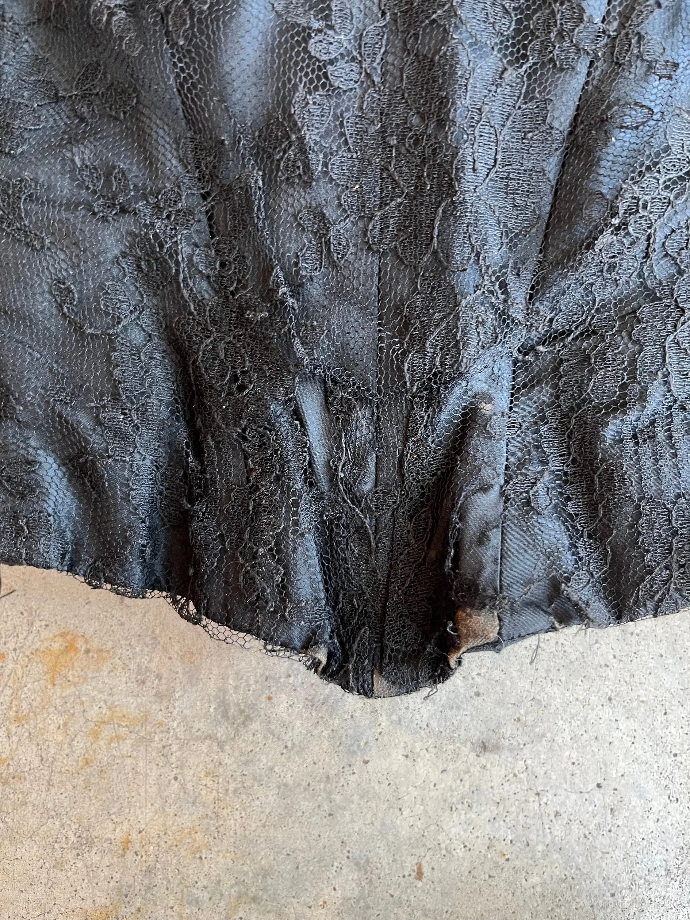 C. Victorian Black Lace Bodice Antique Victorian Clothing Historical Fashion - Image 7