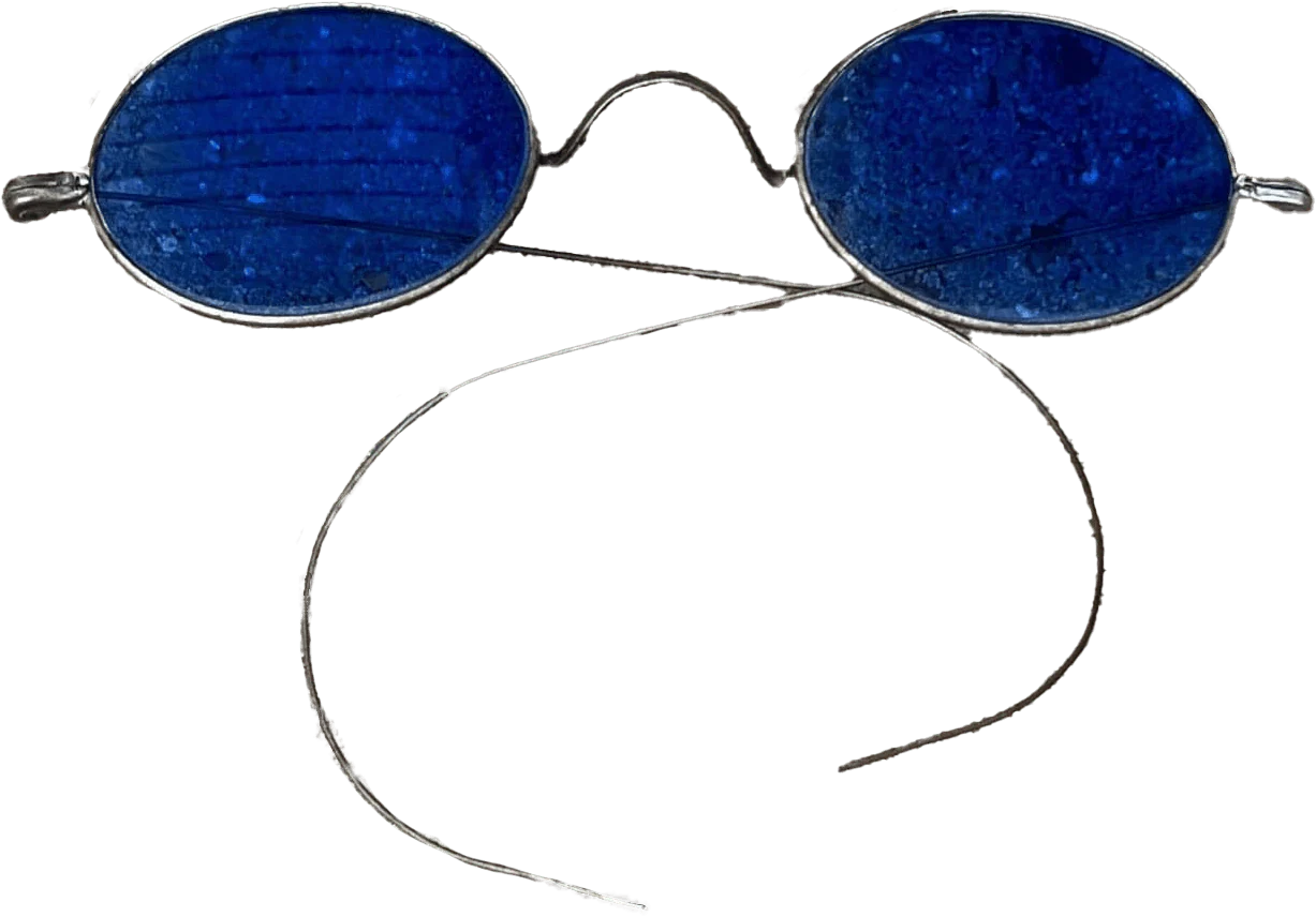 C. Victorian-Edwardian Blue Tinted Sunglasses Antique Victorian Edwardian Glasses Historical Fashion