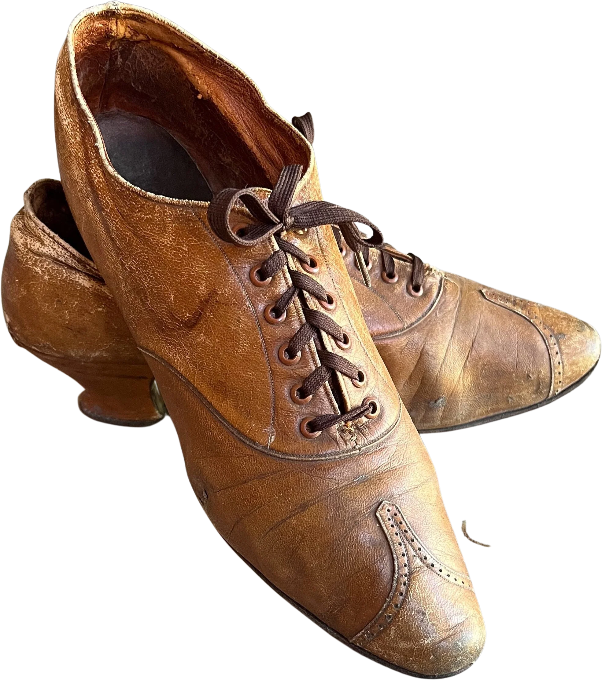 C. Victorian-Edwardian Brown Oxfords Approx Sz 7 Antique Victorian Edwardian Shoes Historical Fashion Clothing