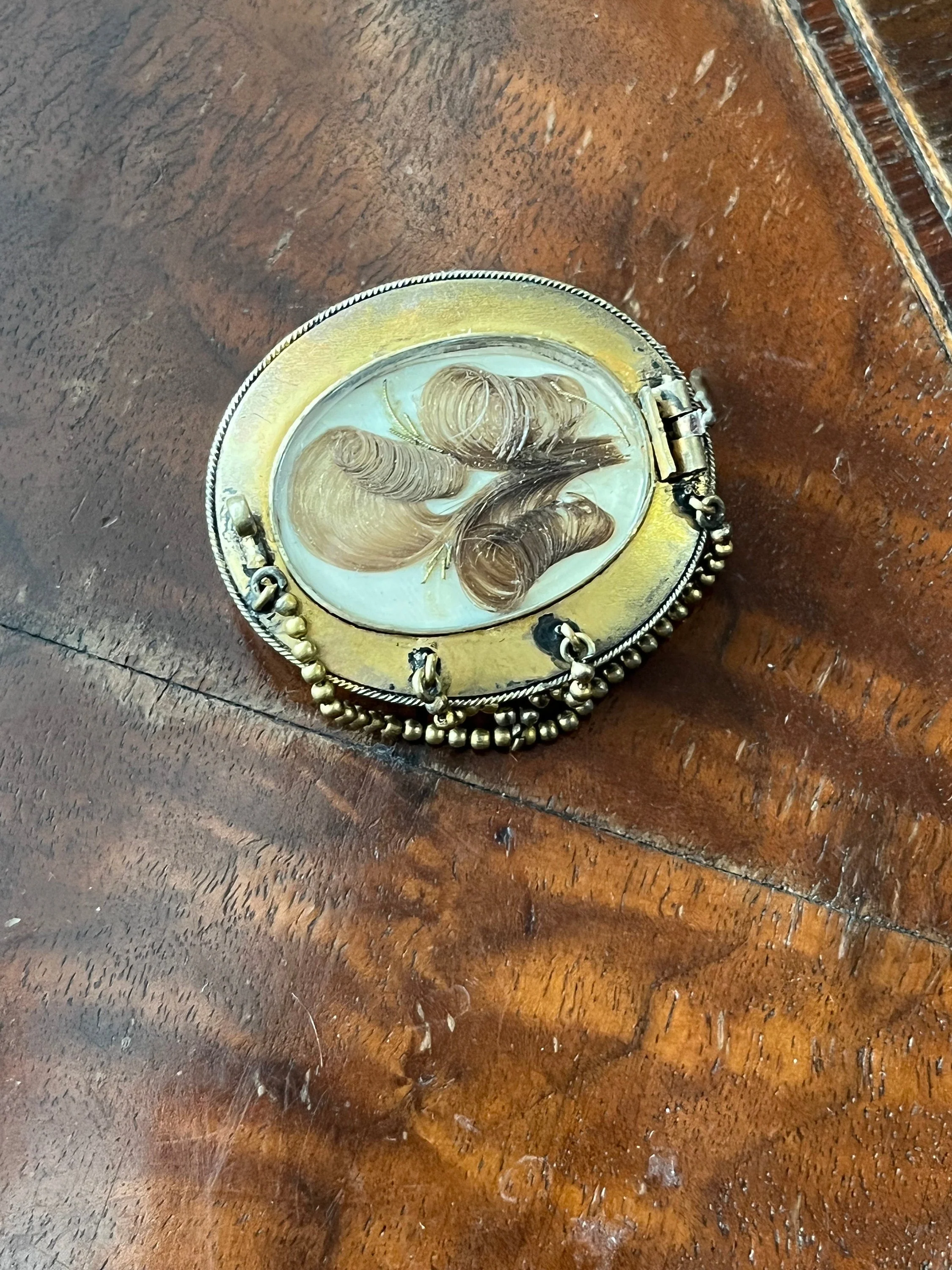 C. Victorian Prince of Wales Hair Brooch Antique Victorian Mourning Jewelry - Image 4