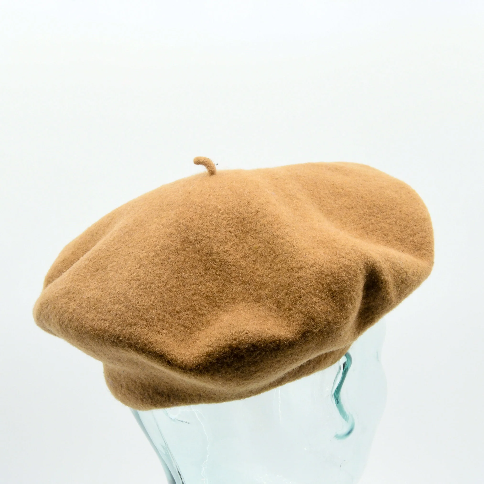 Camel Wool Beret Wool Cap - Image 7