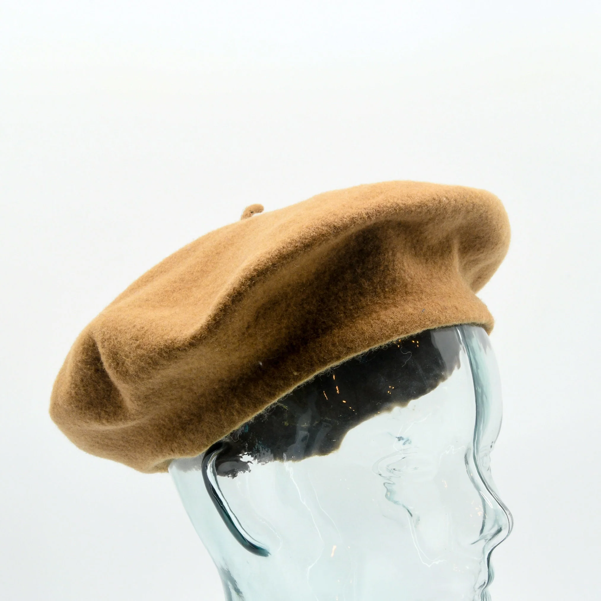 Camel Wool Beret Wool Cap - Image 8
