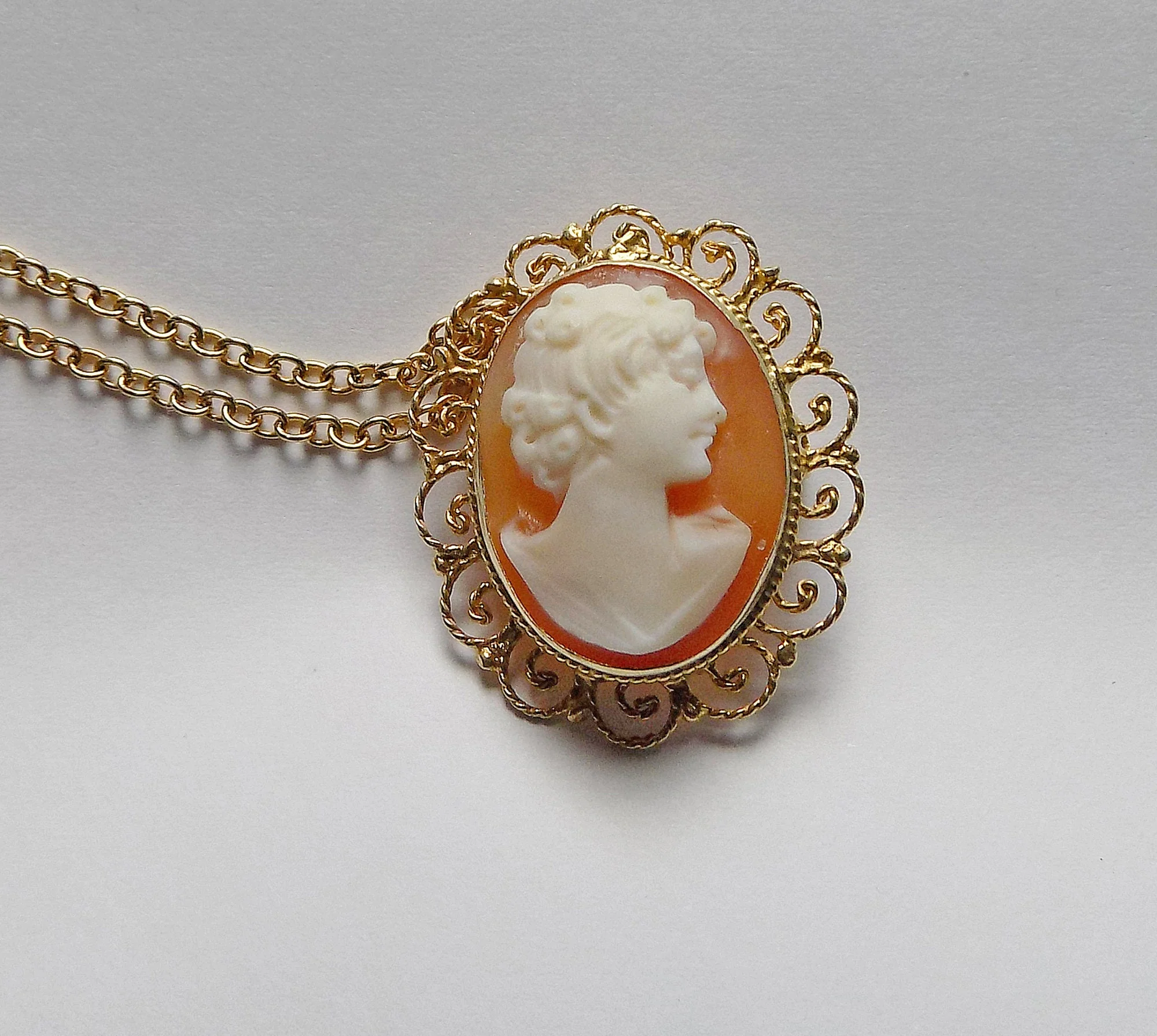 Cameo Pinpendant In 925 Silver Mount Shell Cameo Small - Image 6