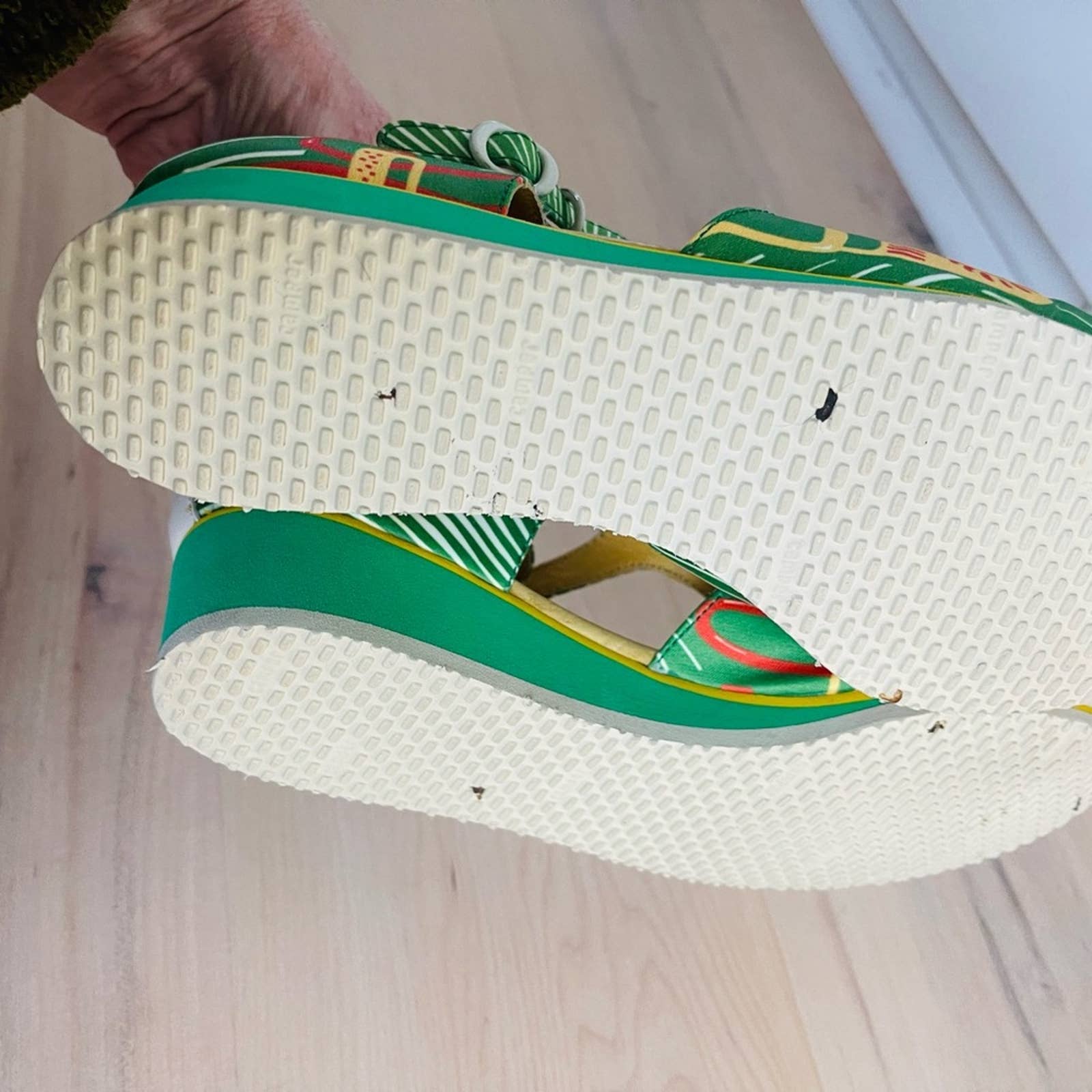 Camper T-Strap Shoes Funky Print Sunlight Print Green Yellow by Camper - Image 6