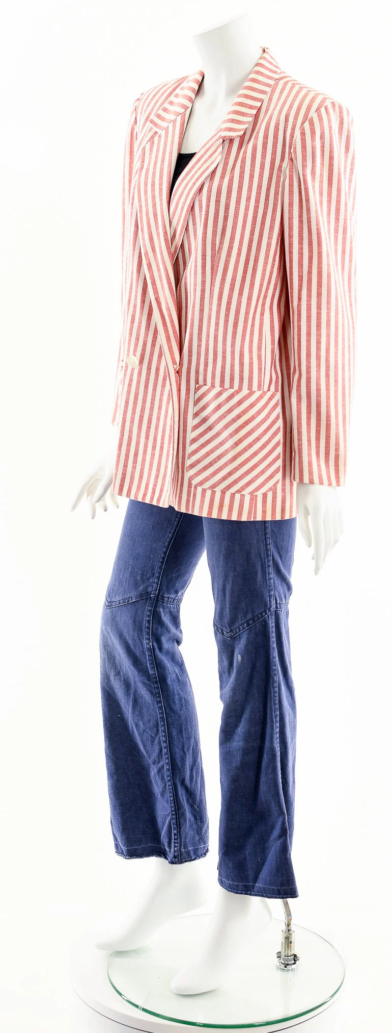Candy Stripe Linen Blazer - Image 10