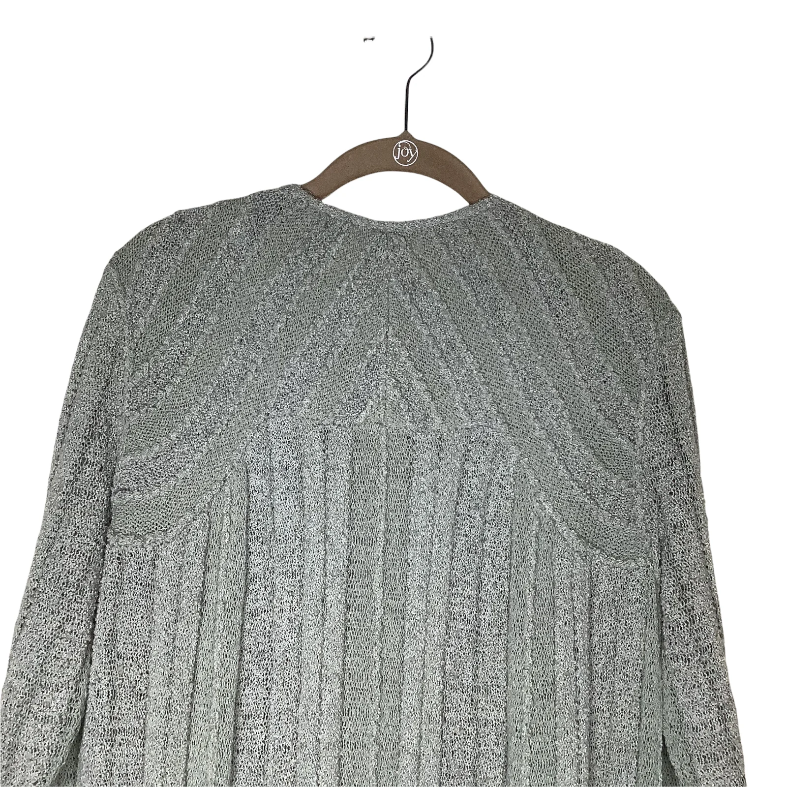 Cardigan 70s Long Knit Duster Sage Small Medium Textured Long Sleeve by Mary Farrin - Image 5