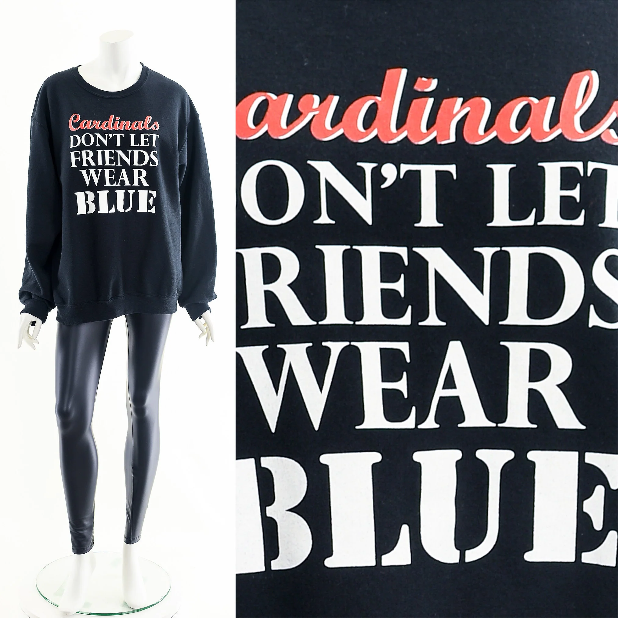 Cardinals Black Merch Sweatshirt by Jerzees Nublend - Image 3