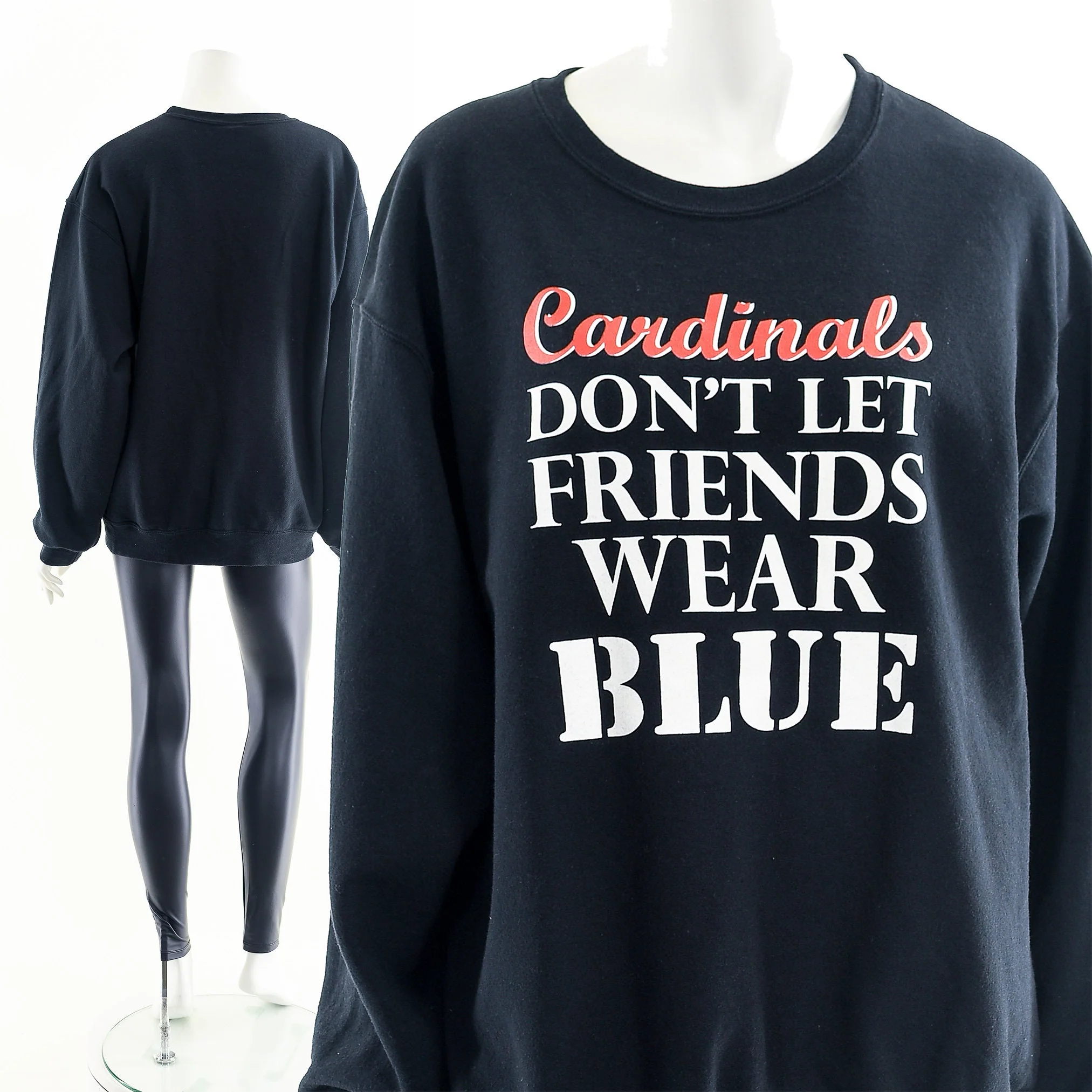 Cardinals Black Merch Sweatshirt by Jerzees Nublend - Image 4