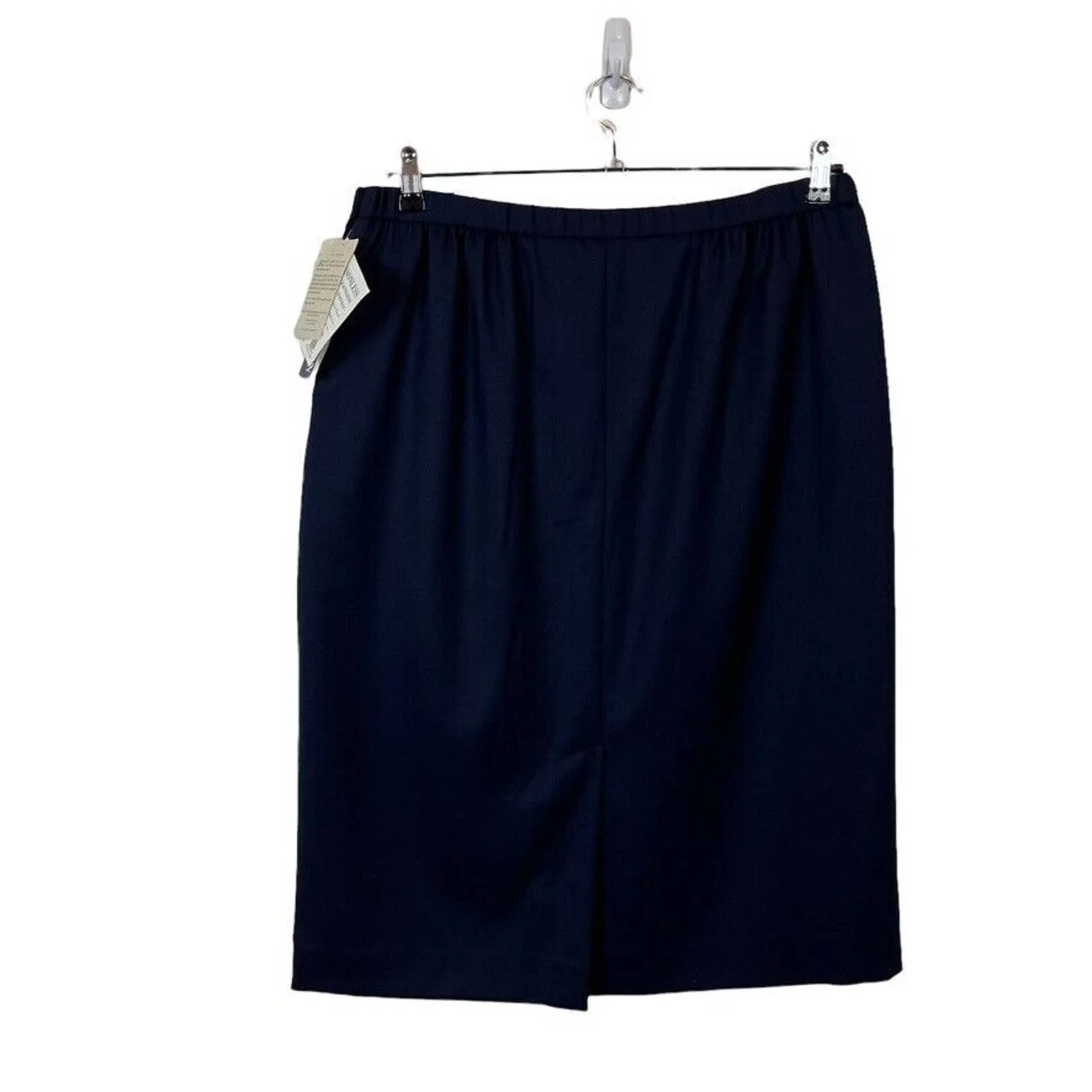 Career Skirt Made In Usa Virgin Wool Nwt Women's Navy Blue Size 16w by Pendleton - Image 2