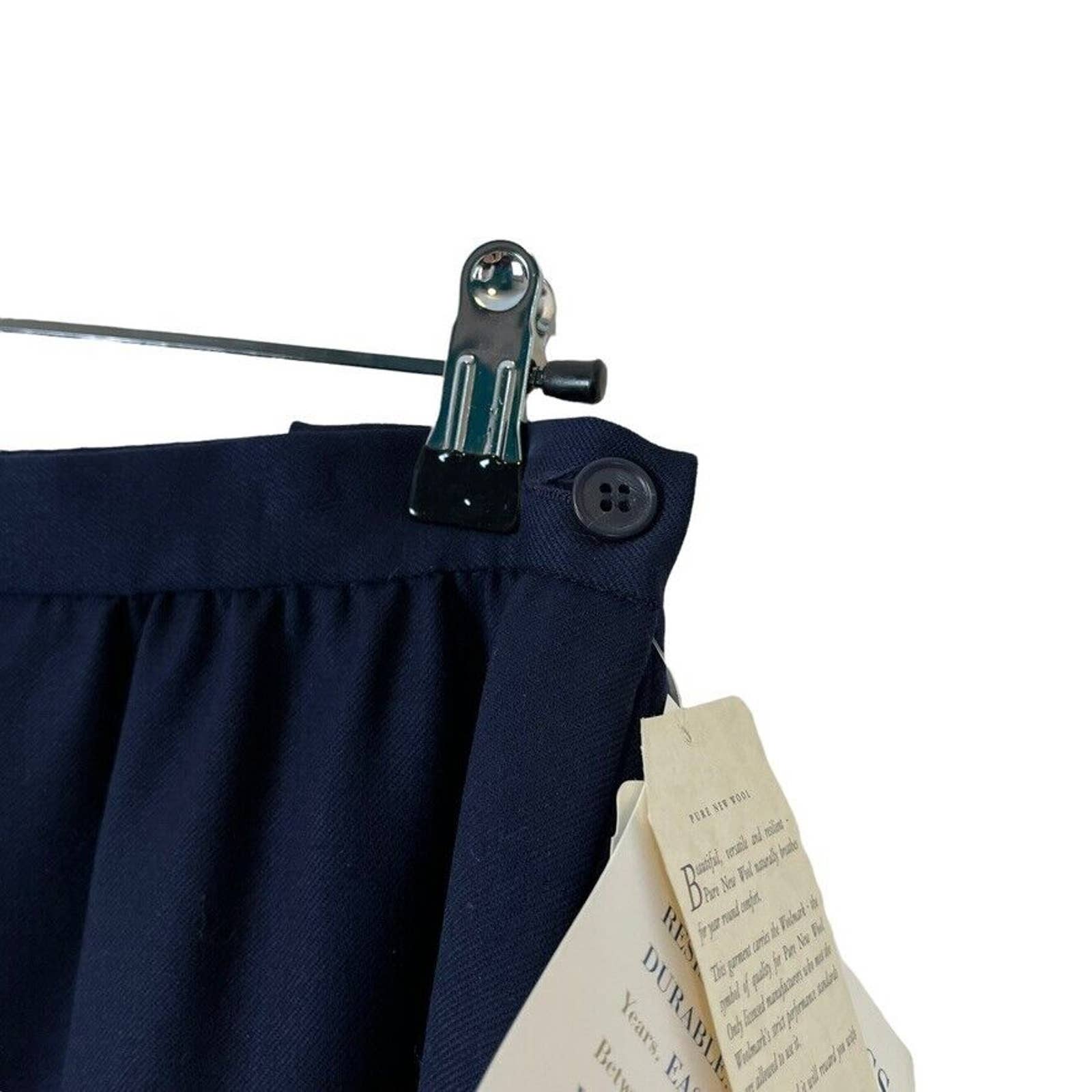 Career Skirt Made In Usa Virgin Wool Nwt Women's Navy Blue Size 16w by Pendleton - Image 7