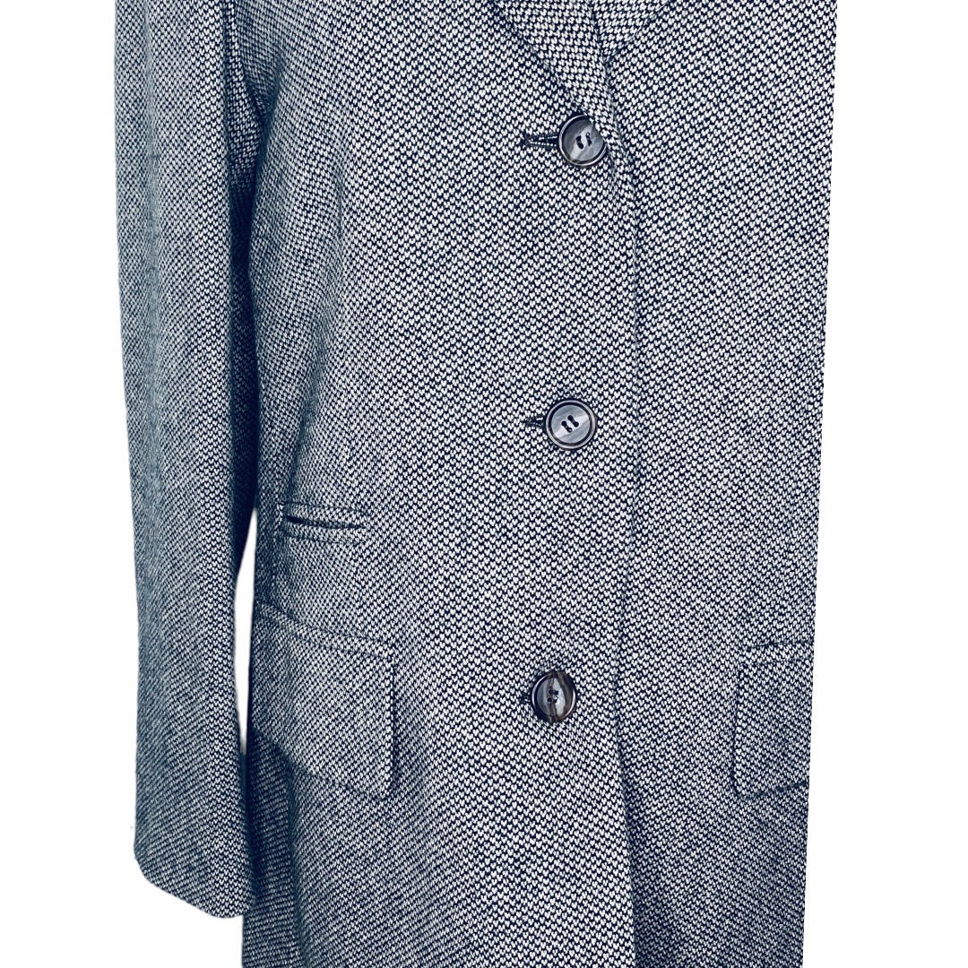Cashmere Jacket Herringbone Woven In Scotland Womens Size 6 by Johnstons of Elgin - Image 4