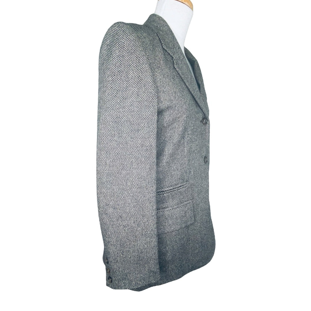 Cashmere Jacket Herringbone Woven In Scotland Womens Size 6 by Johnstons of Elgin - Image 7