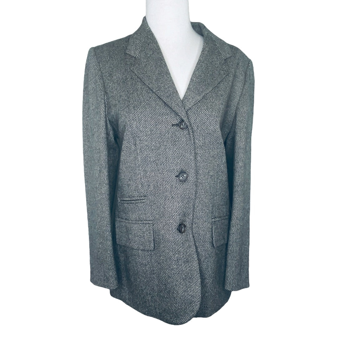 Cashmere Jacket Herringbone Woven In Scotland Womens Size 6 by Johnstons of Elgin - Image 8