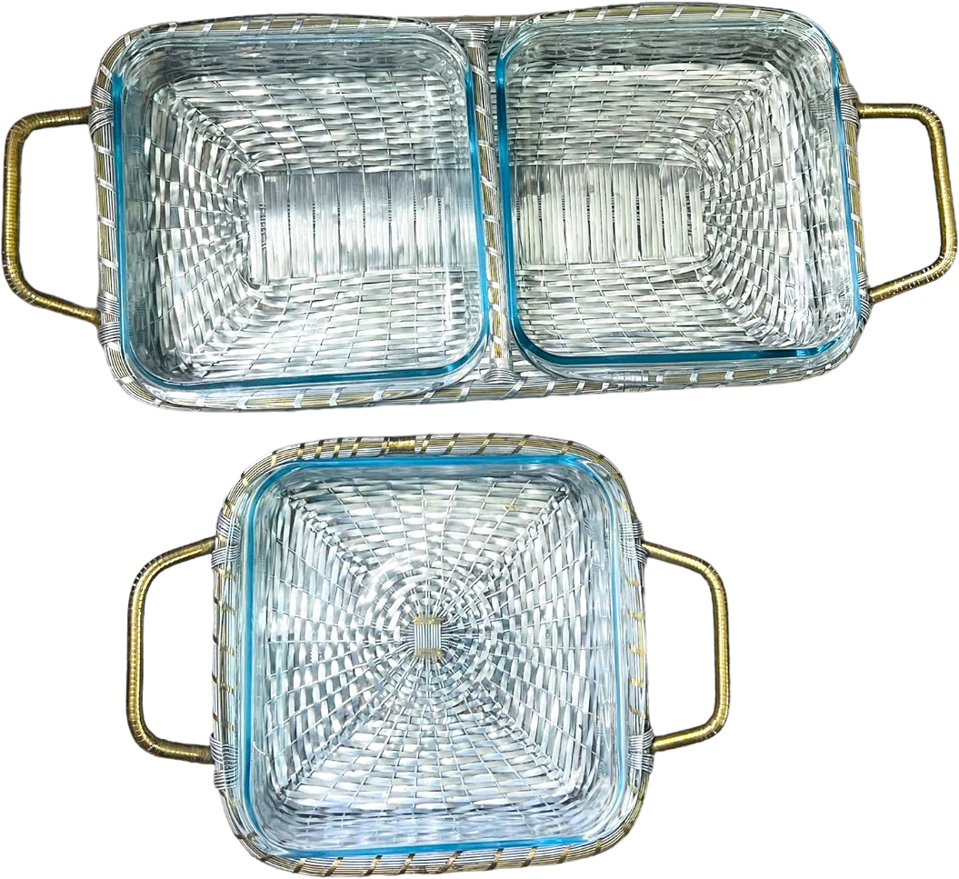 Casserole Dishes Set of 3 with Serving Baskets by Marinex