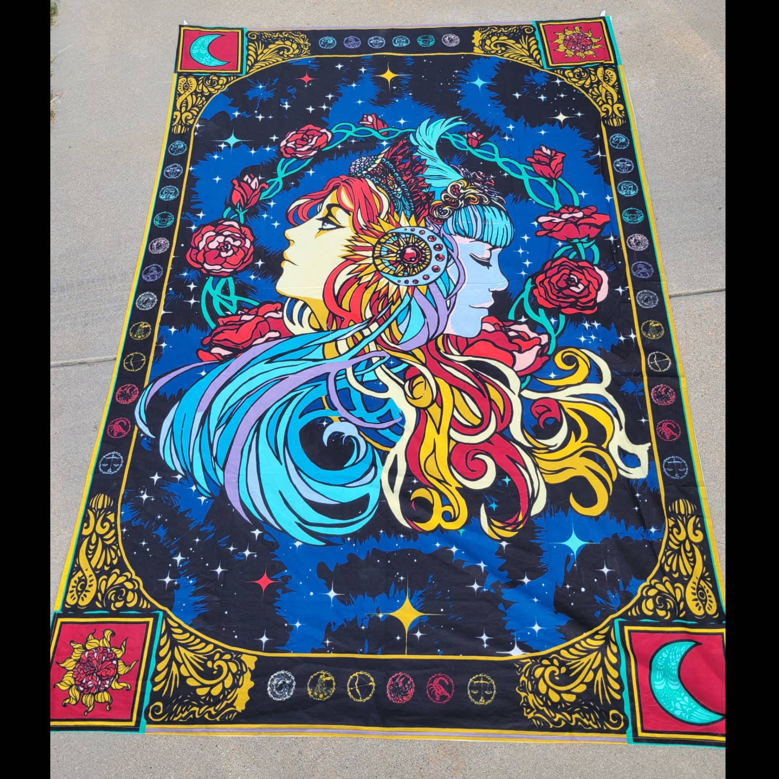 Celestial Zodiac Wall Tapestry - Image 2