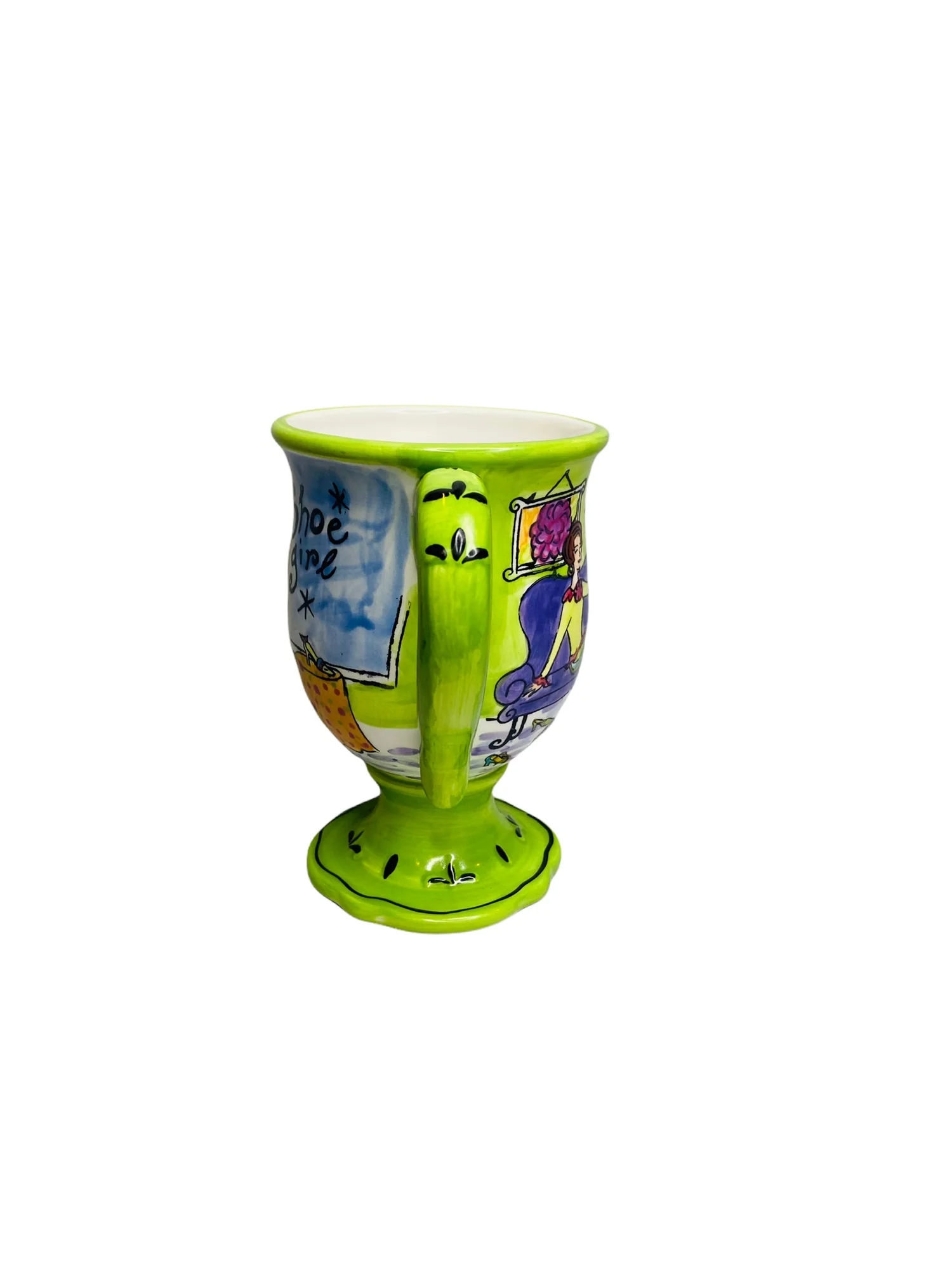 Certified International Shoe Gir Latte Mug by Jennifer Brinley Euc by Certified International - Image 2