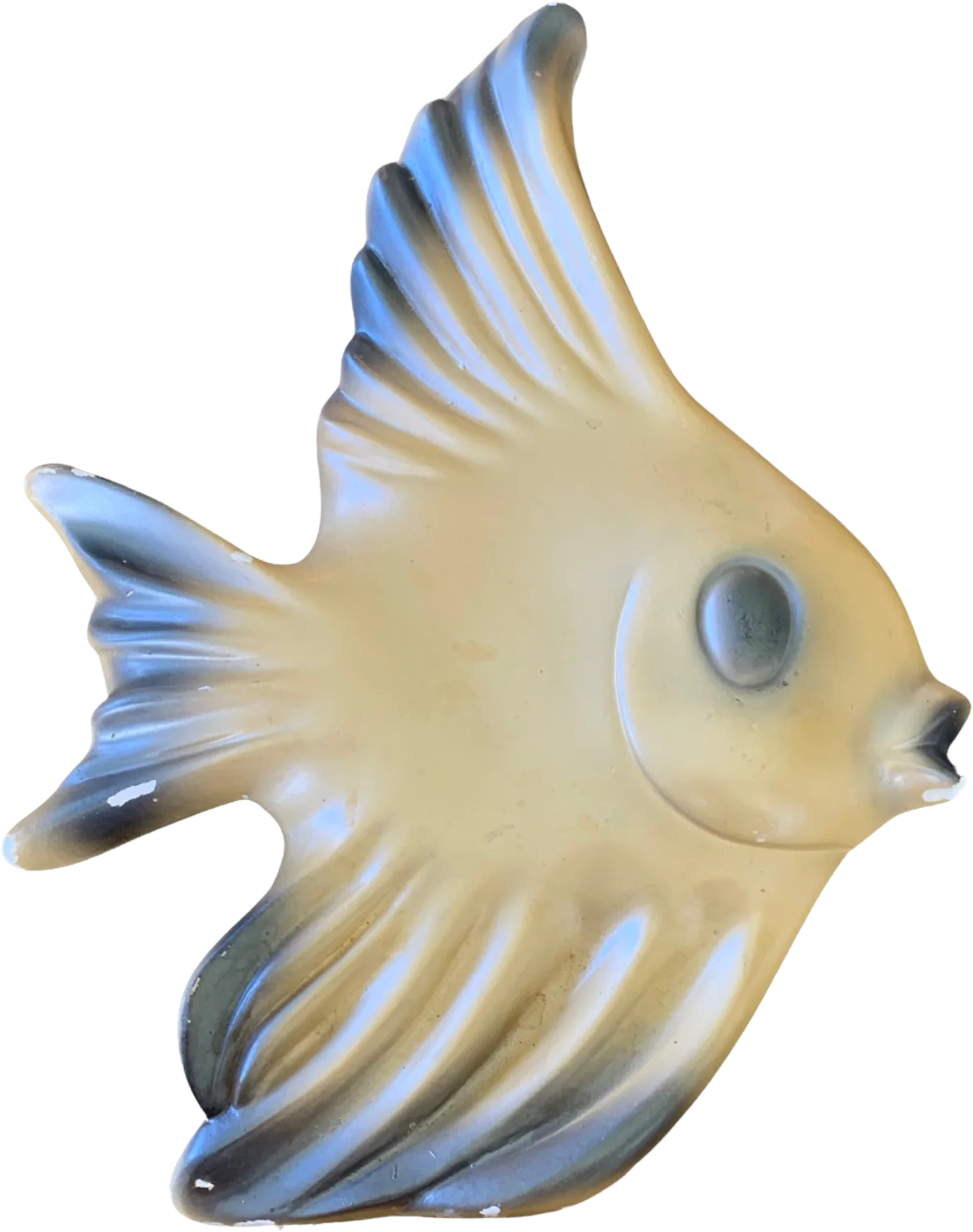 Chalkware Fish Mcm Wall Hanging