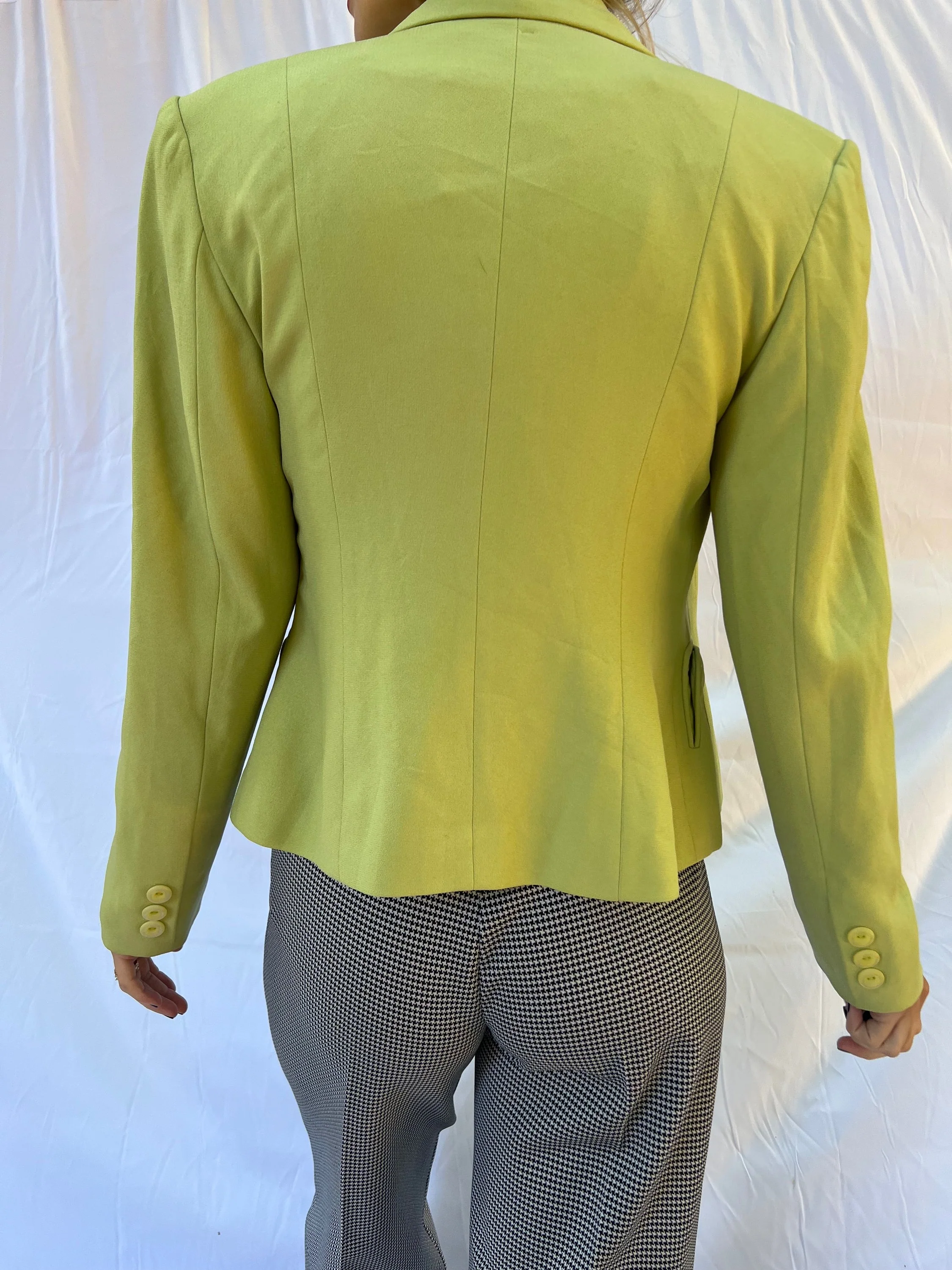 Chartreuse Fitted Blazer - Image 3